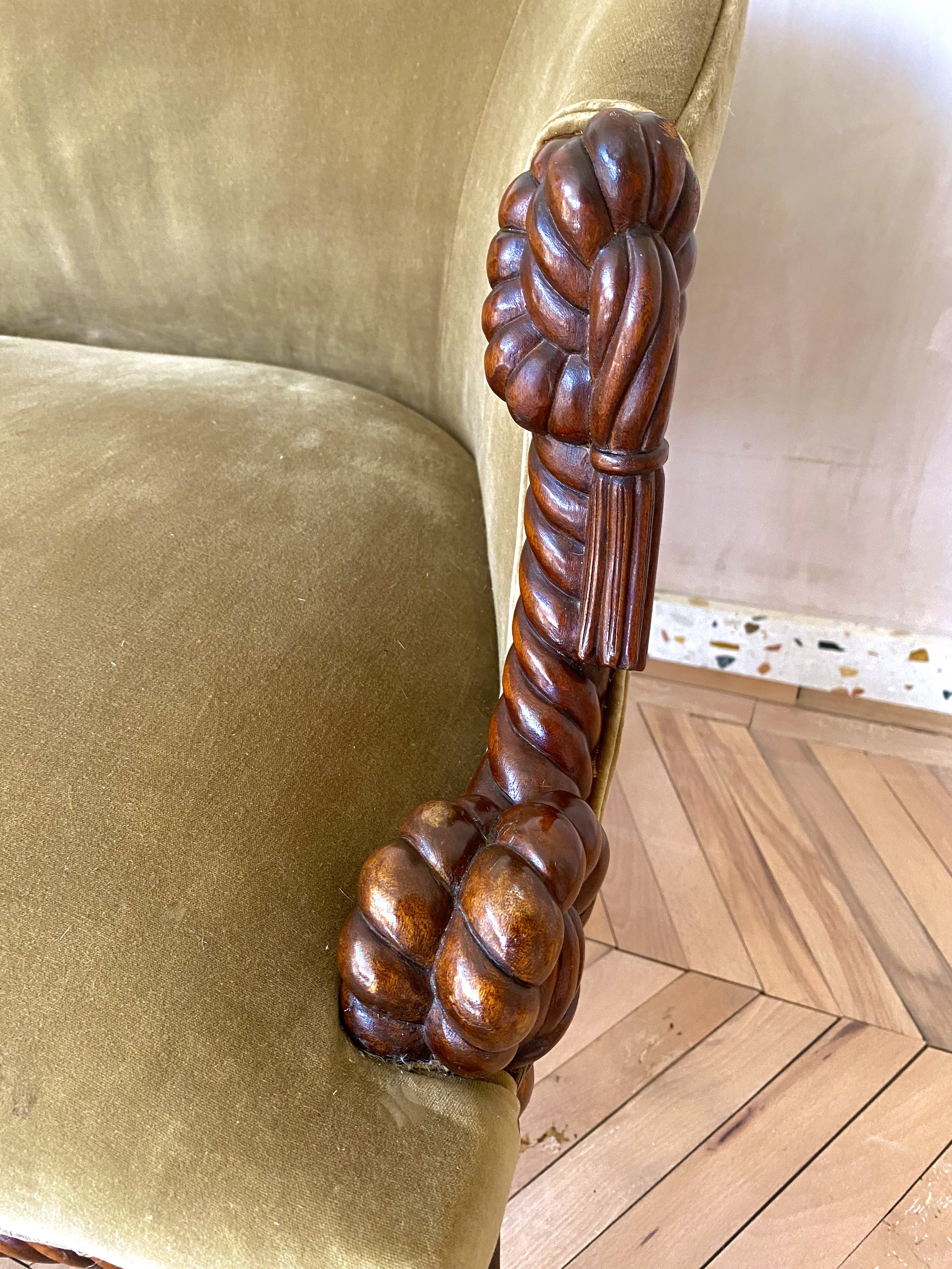 Napoleon III Style Carved Twisted Rope Sofa 4.jpeg