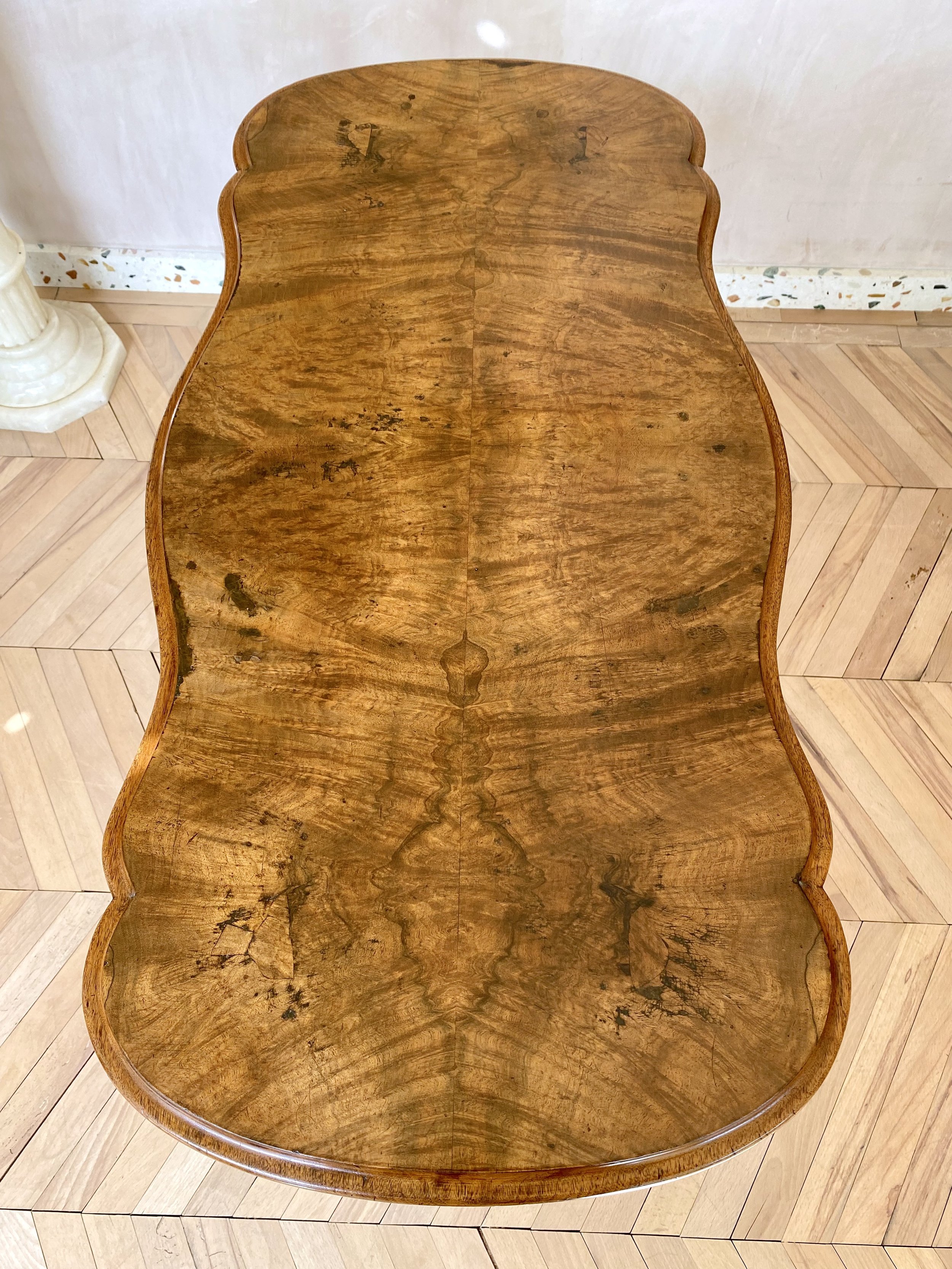 Walnut burr barley twist console table 15.jpeg