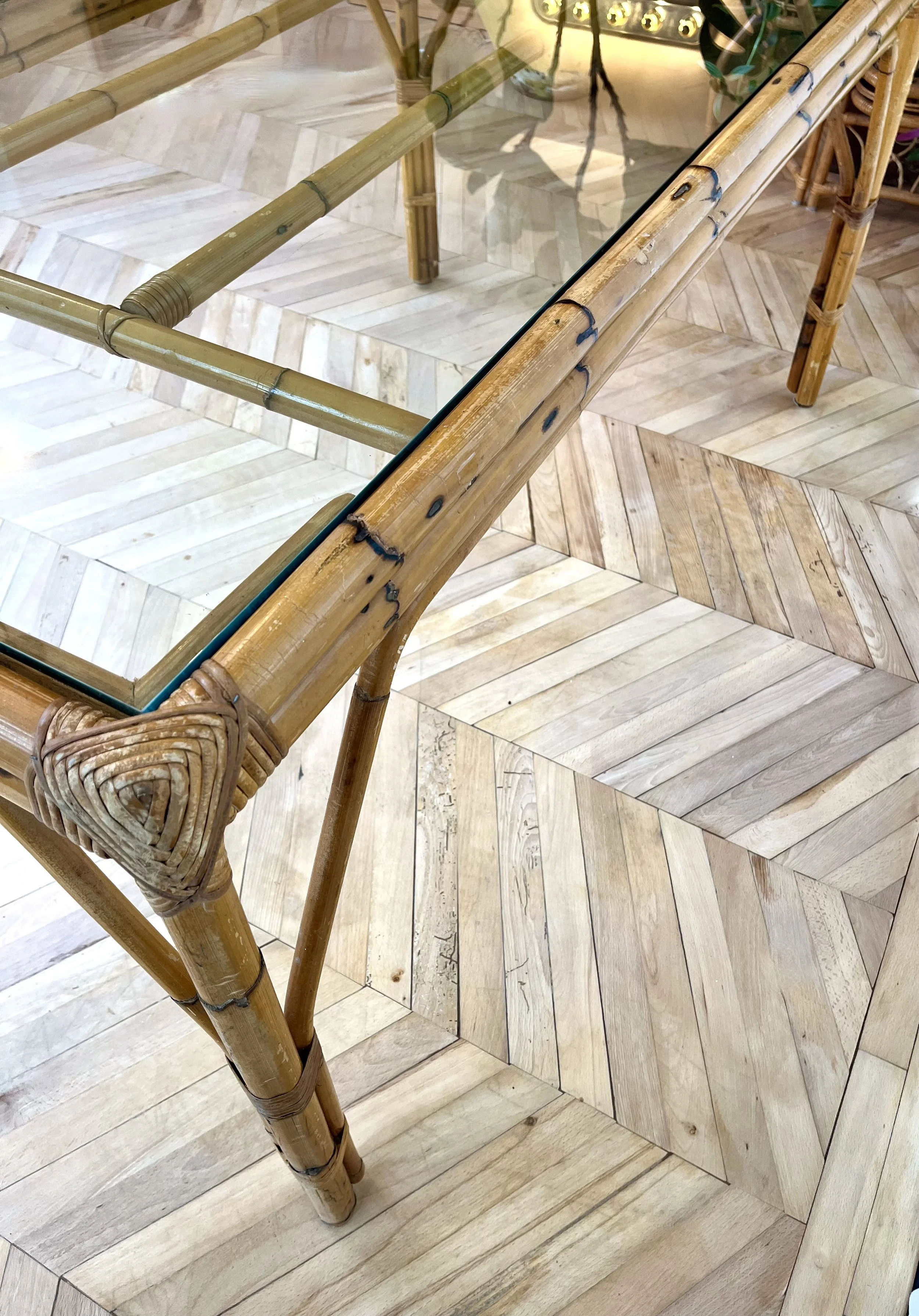 Vintage bamboo and glass dining table 11.jpeg