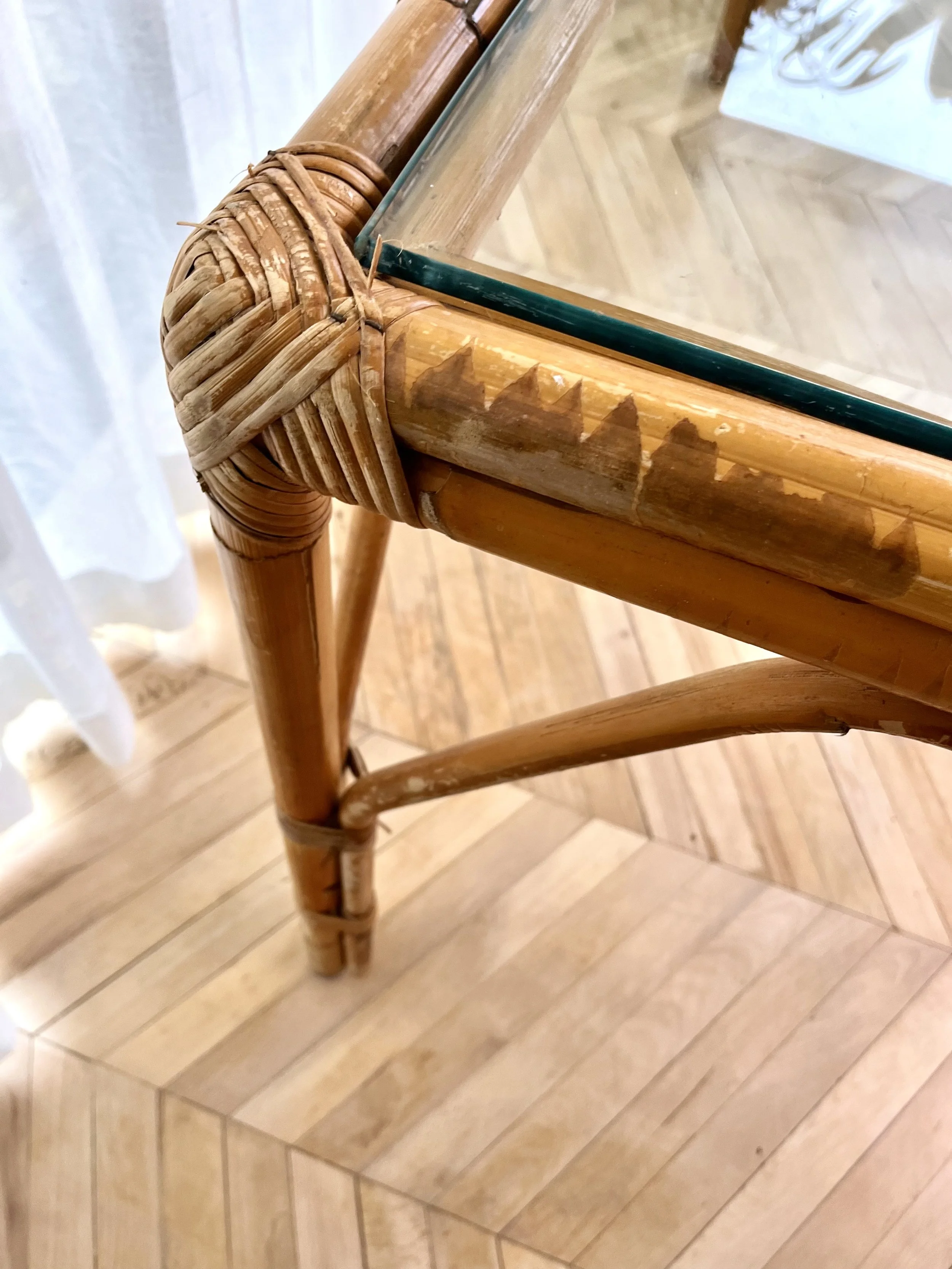 Vintage bamboo and glass dining table 6.jpeg