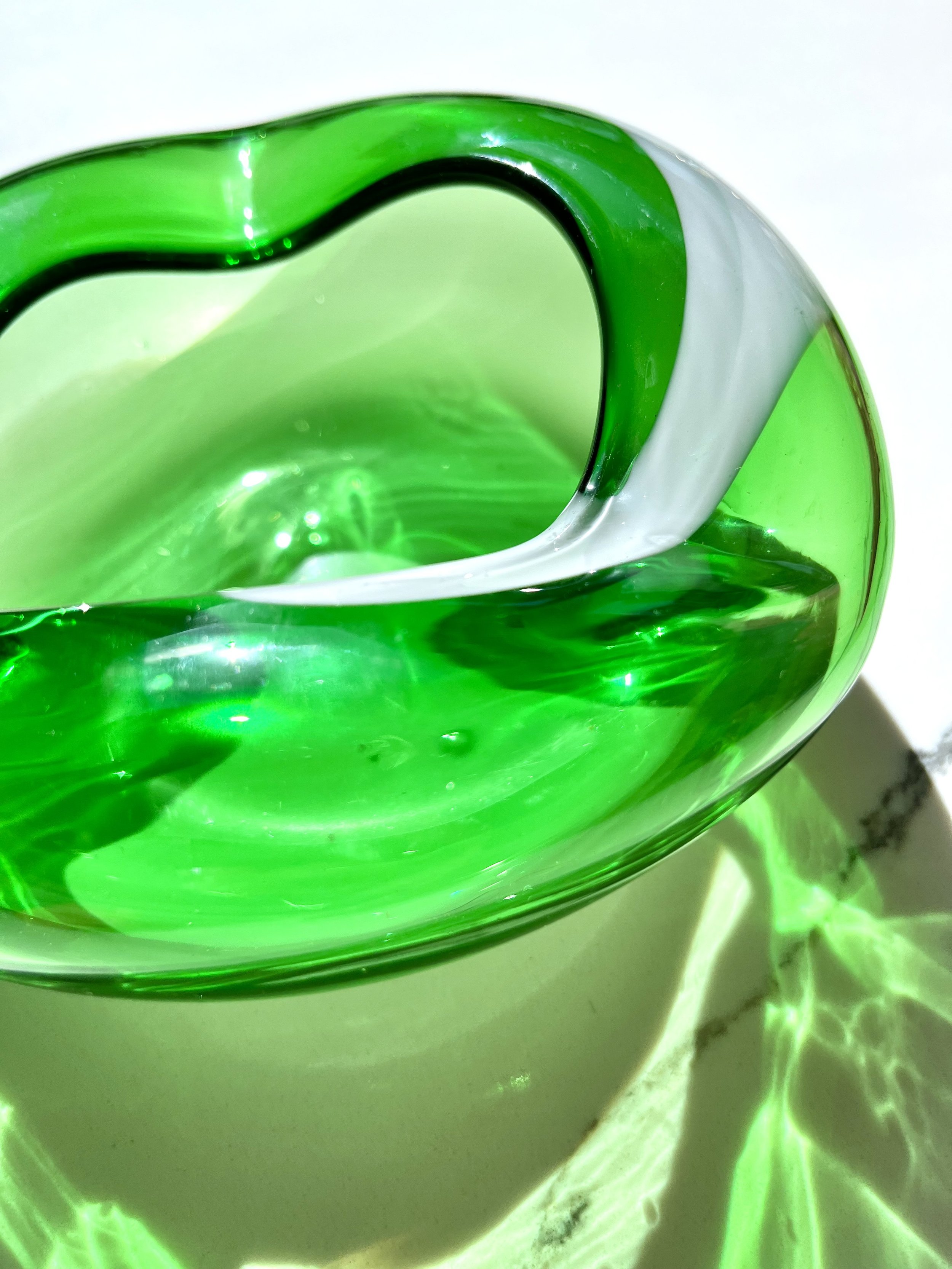 Hand blown green glass ashtray 8.jpeg