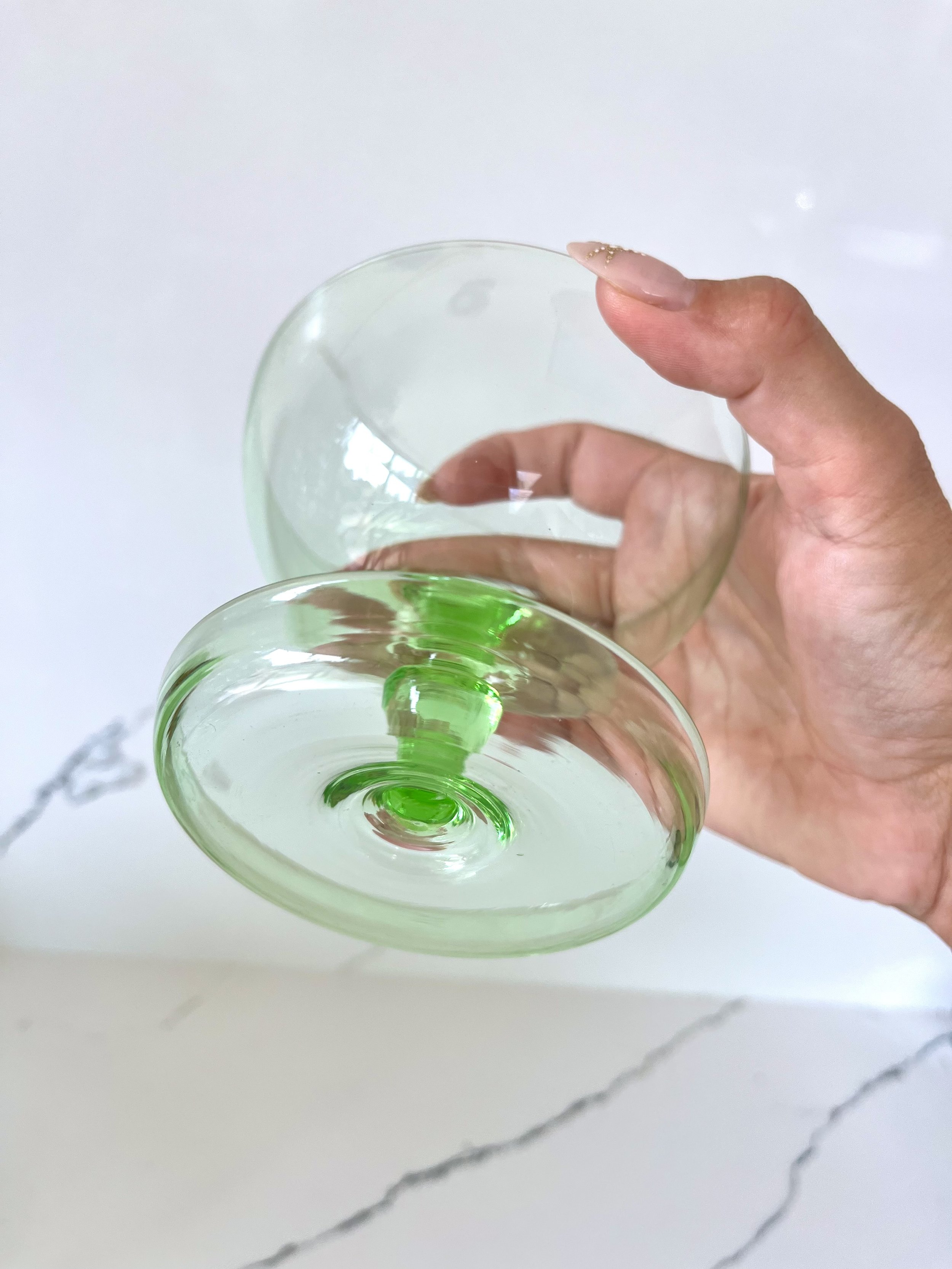 Green glass dessert dish bottom.jpeg