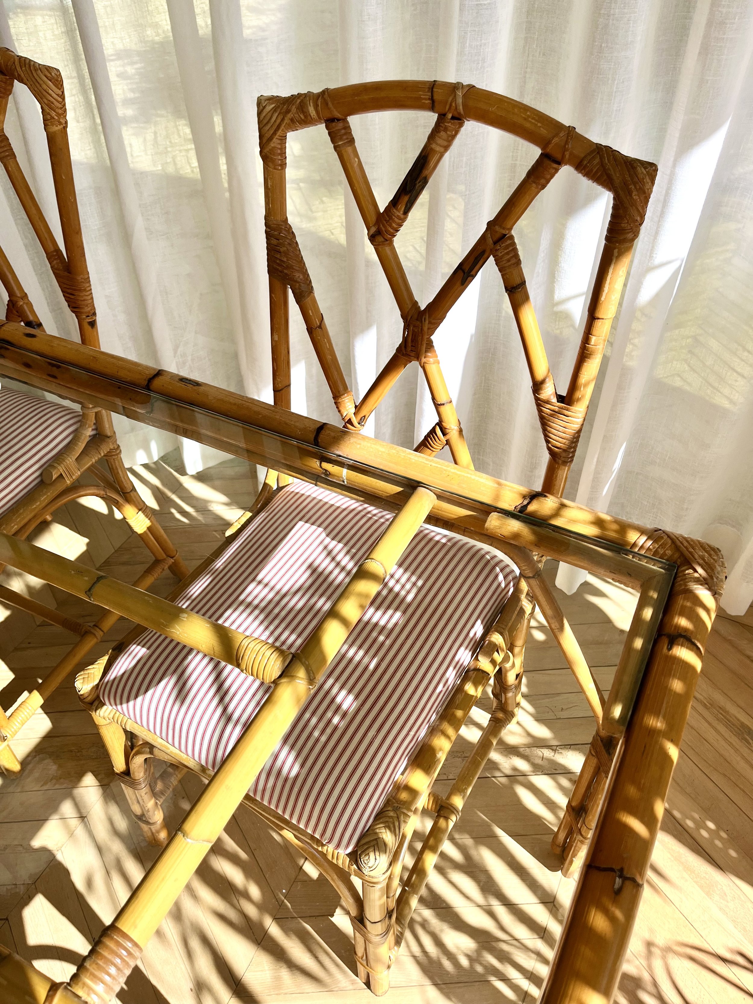 vintage bamboo chinoserie chairs & table 6.jpeg