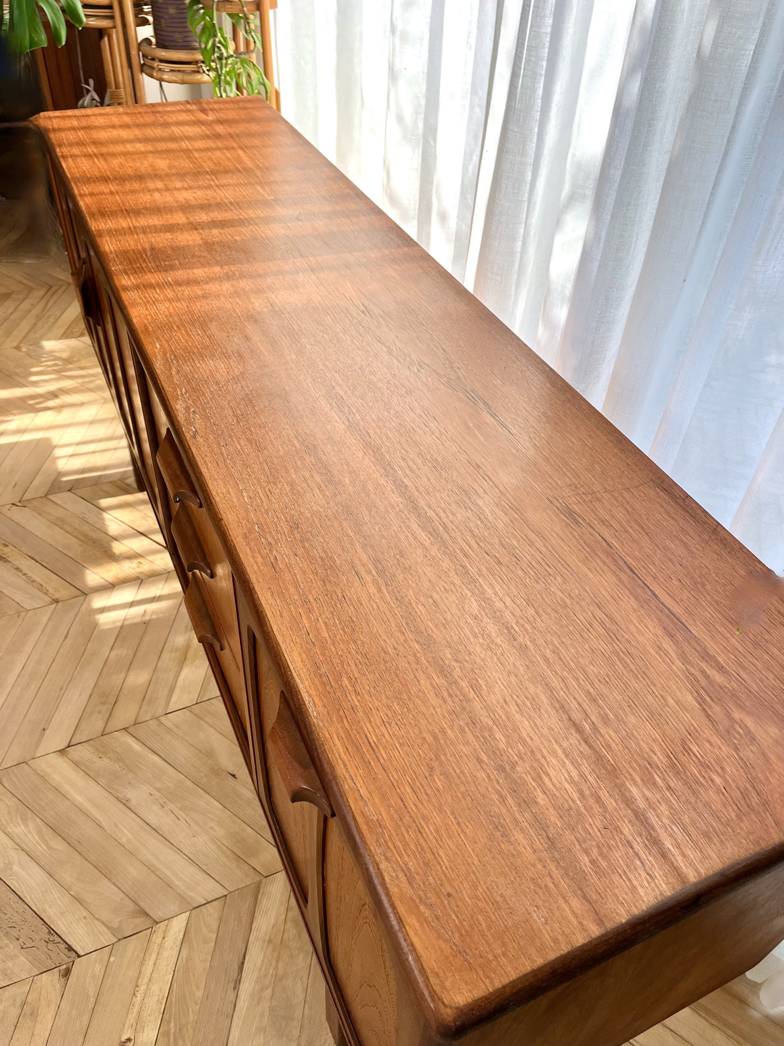 Vintage egomme teak side board top.jpeg