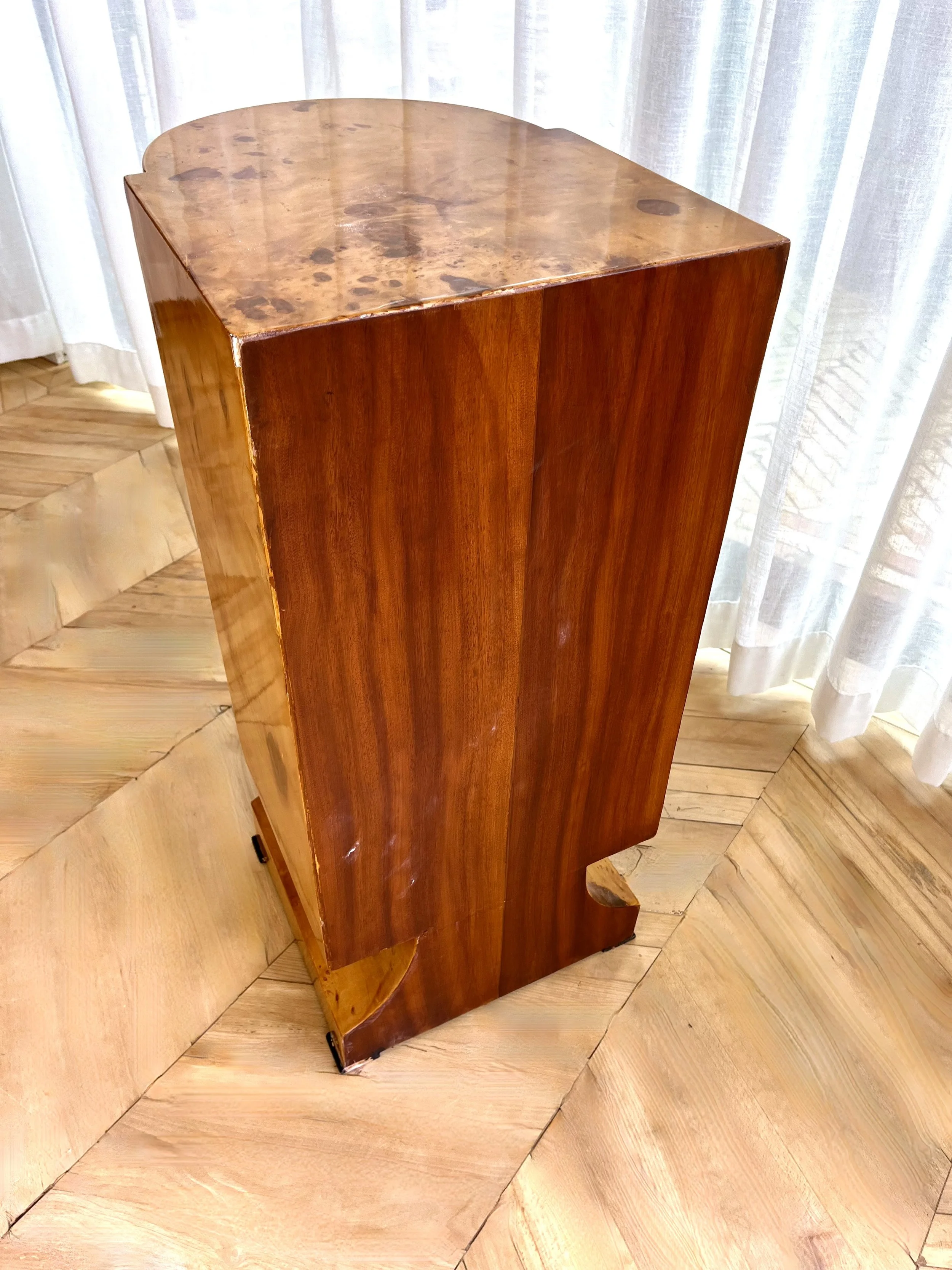 Birdseye maple art deco style three drawer curved cabinets 9.jpeg