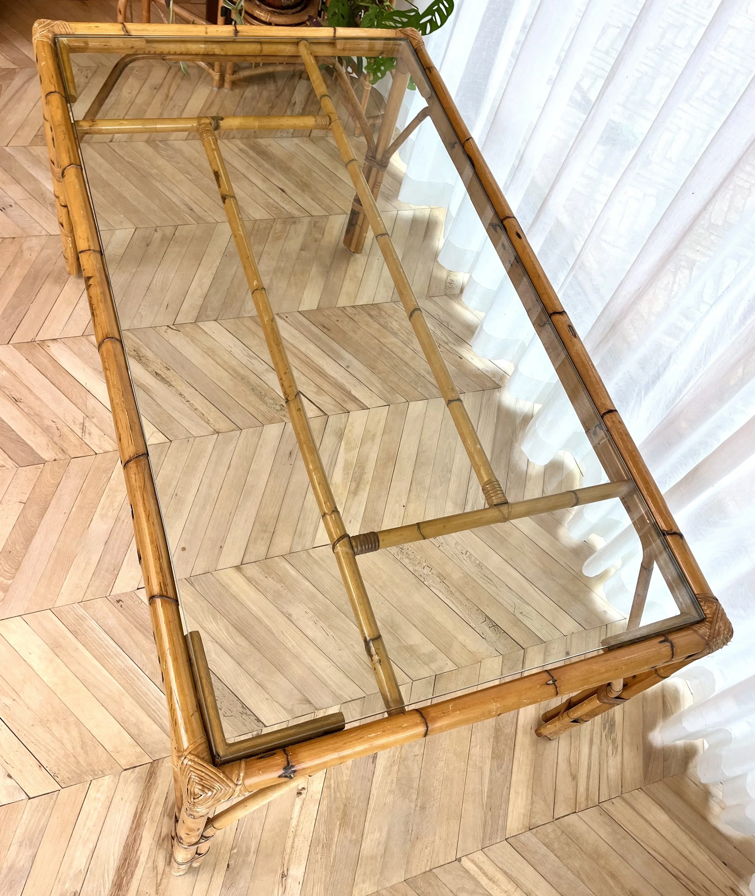 Vintage bamboo and glass dining table 12.jpeg