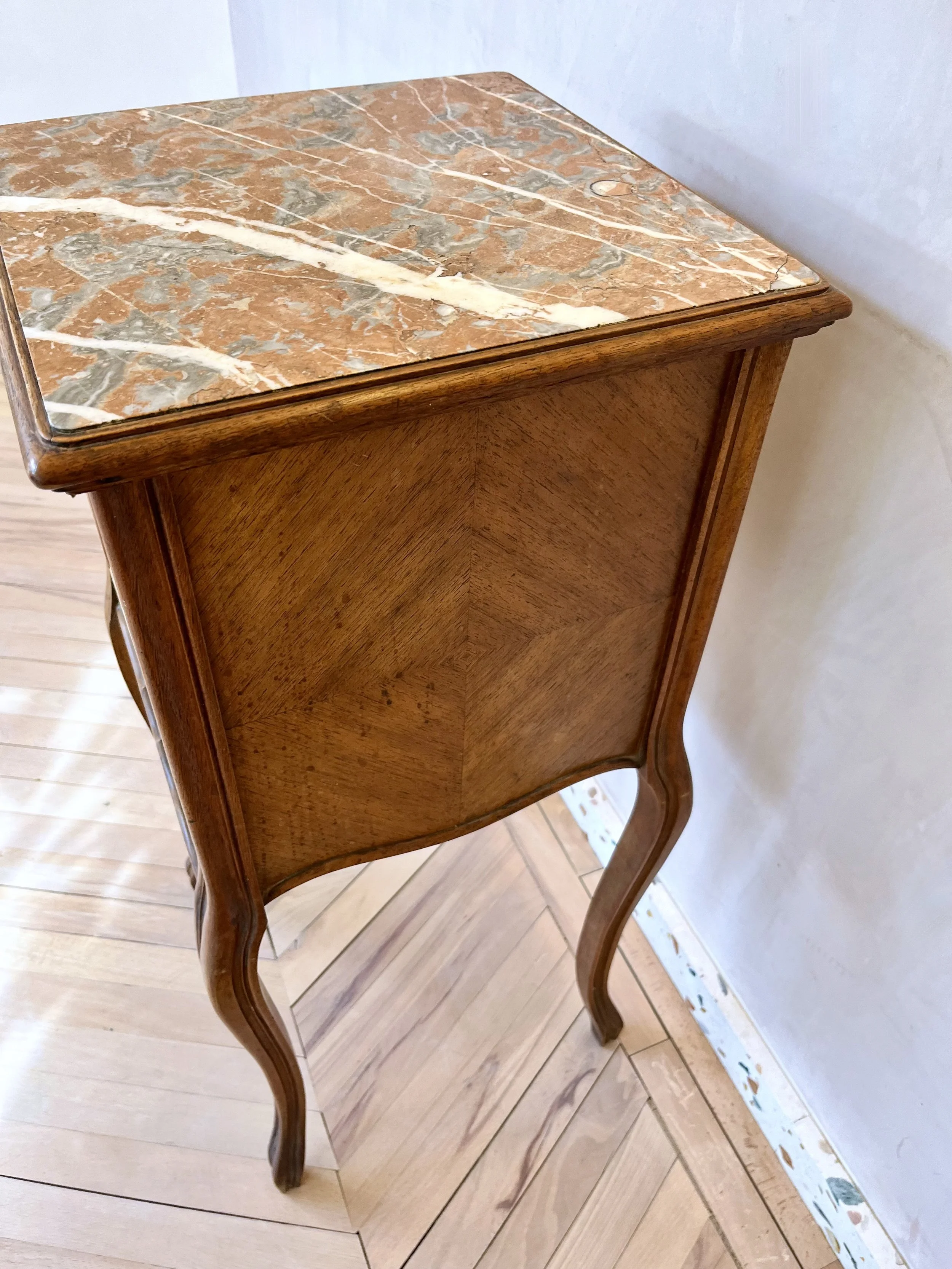 Vintage french cabriole leg marble topped cabinet 7.jpeg