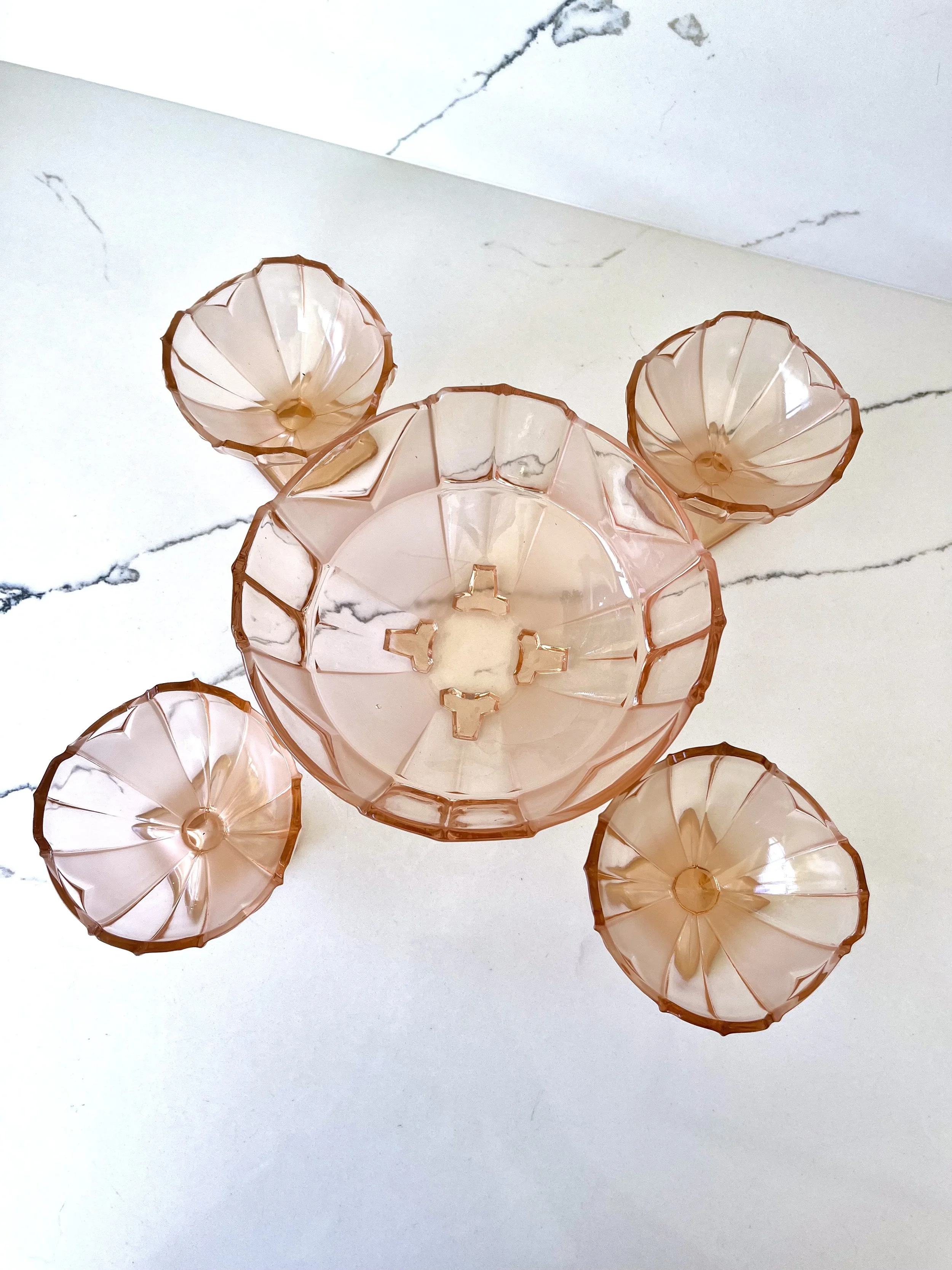 Glass art deco dessert bowl set 1 .jpeg