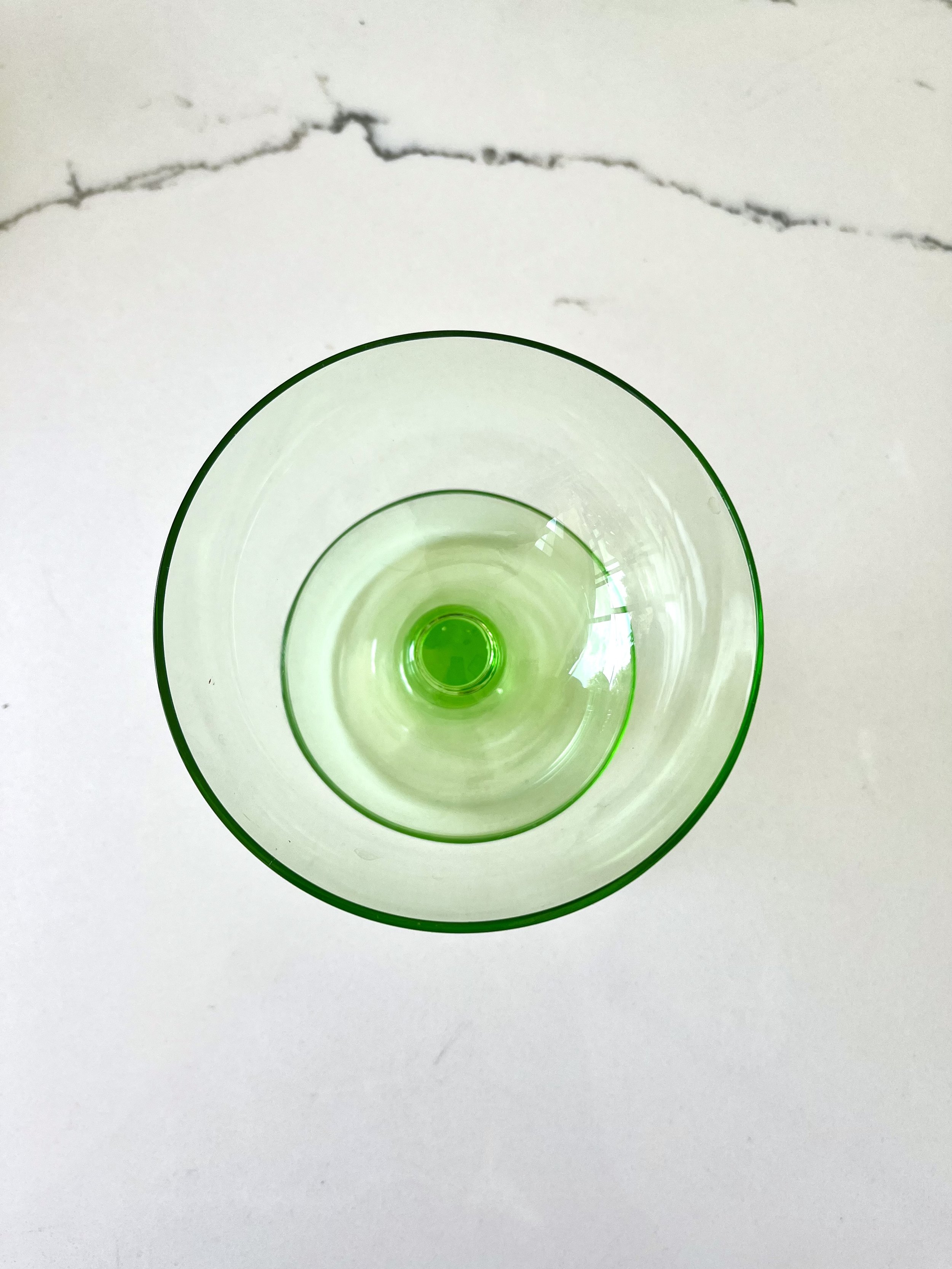 Green glass dessert dish top.jpeg