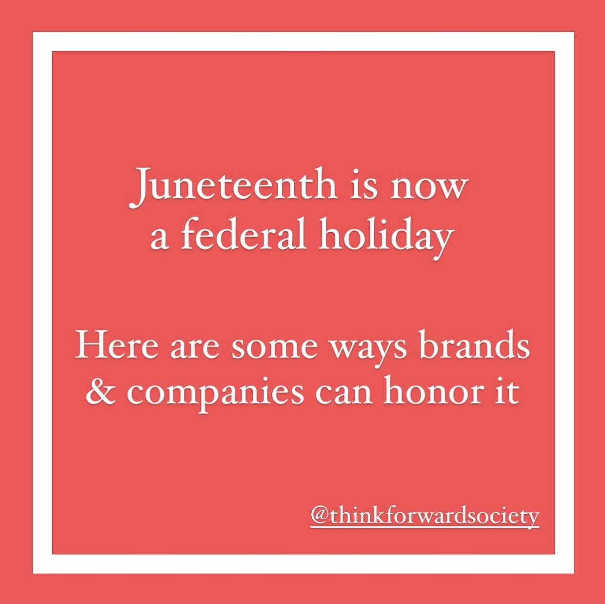 Juneteenth is not only Black history, it&rsquo;s American history. 

It&rsquo;s a celebration of freedom, but also access and equity. 

Brands and companies should use this holiday as an opportunity to support the Black community as well as evaluate 