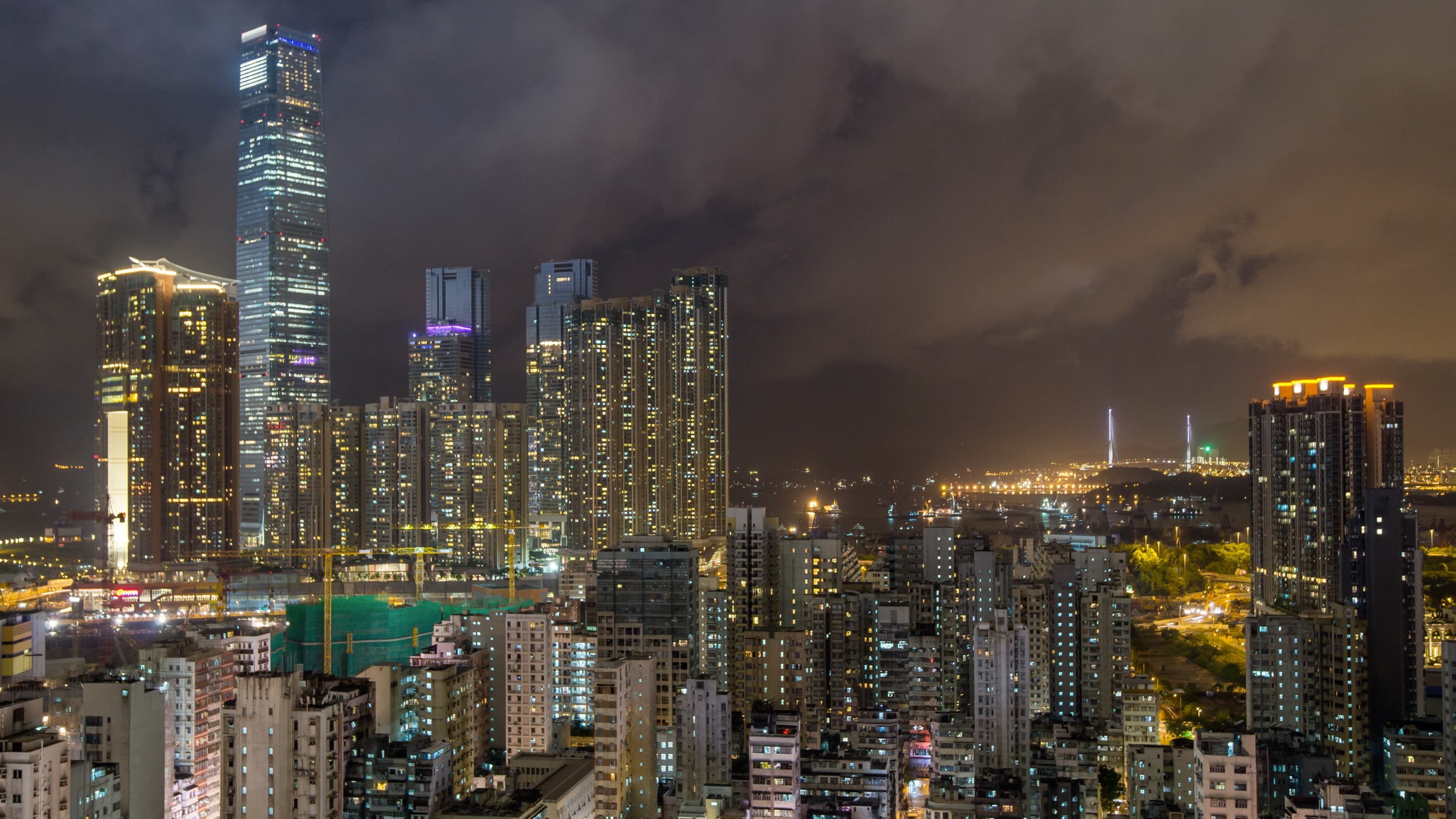 Clouds over Hong Kong skyline