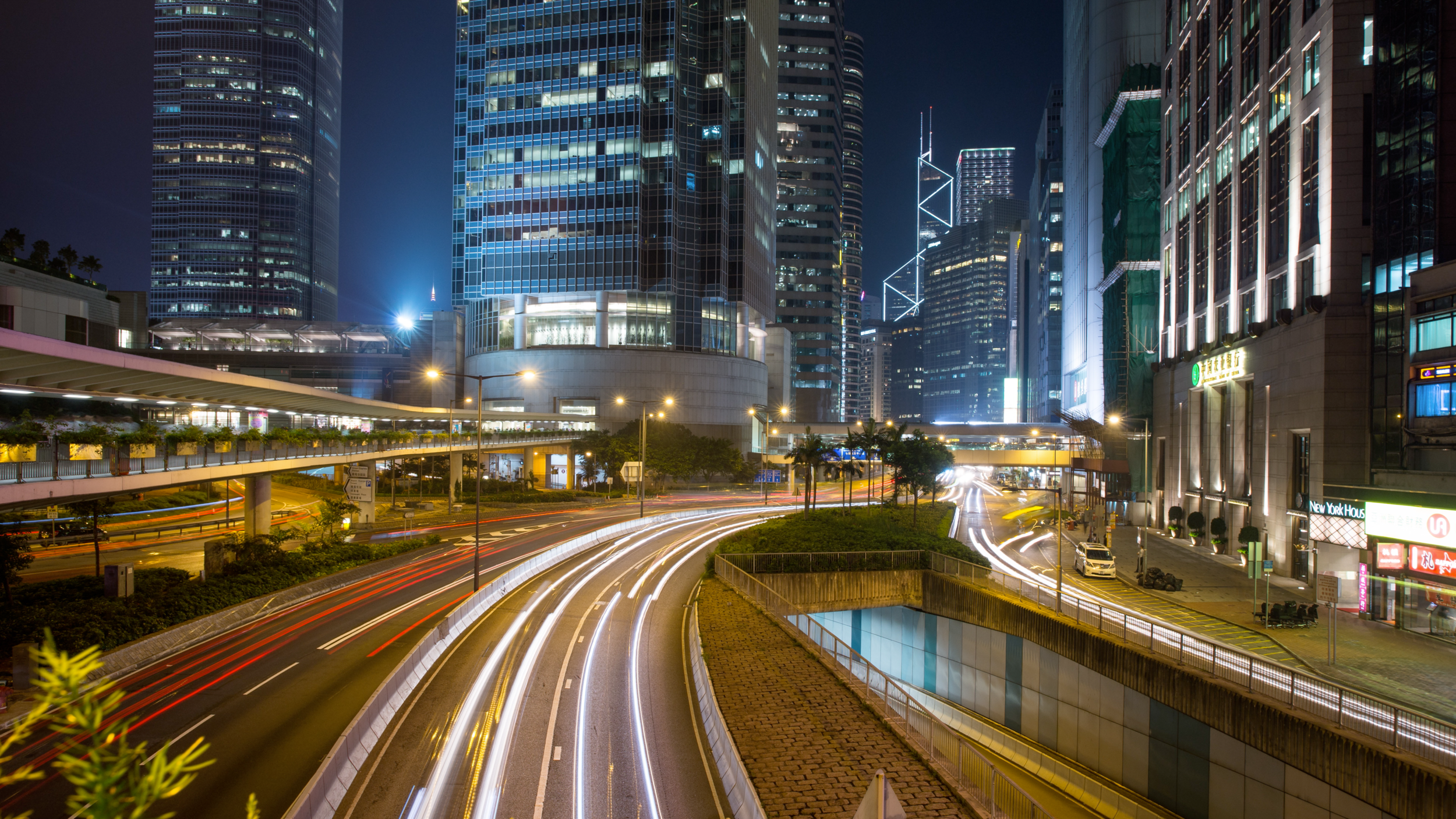 Busy highways of Hong Kong