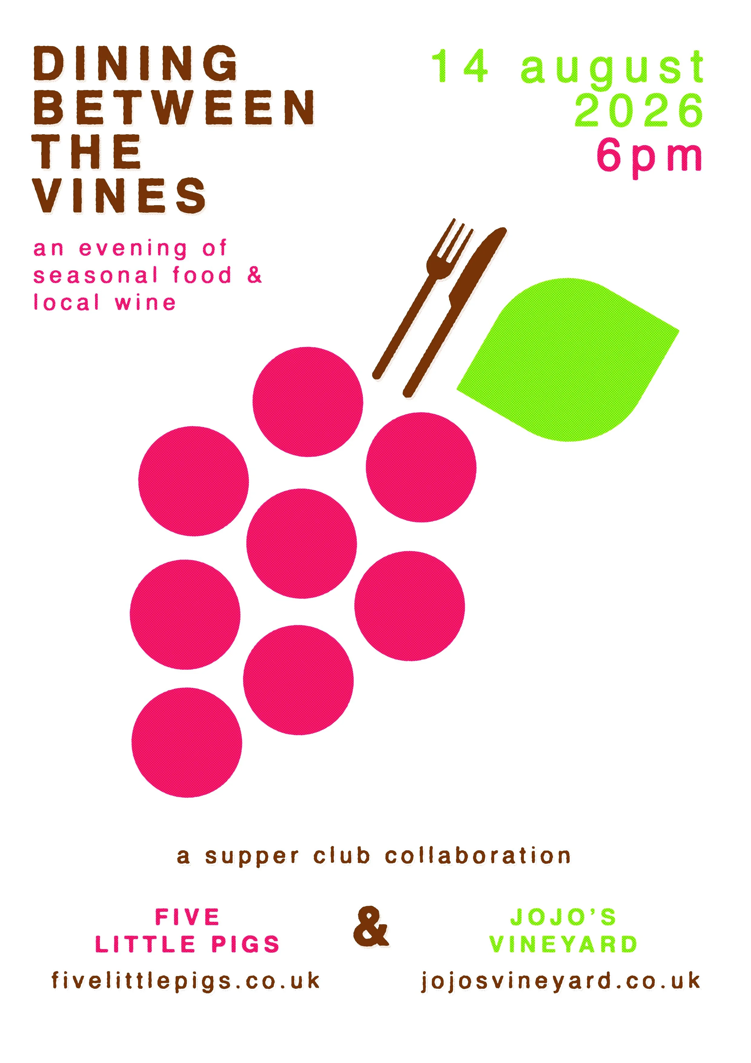Dining between the vines - JoJo's x Five Little Pigs