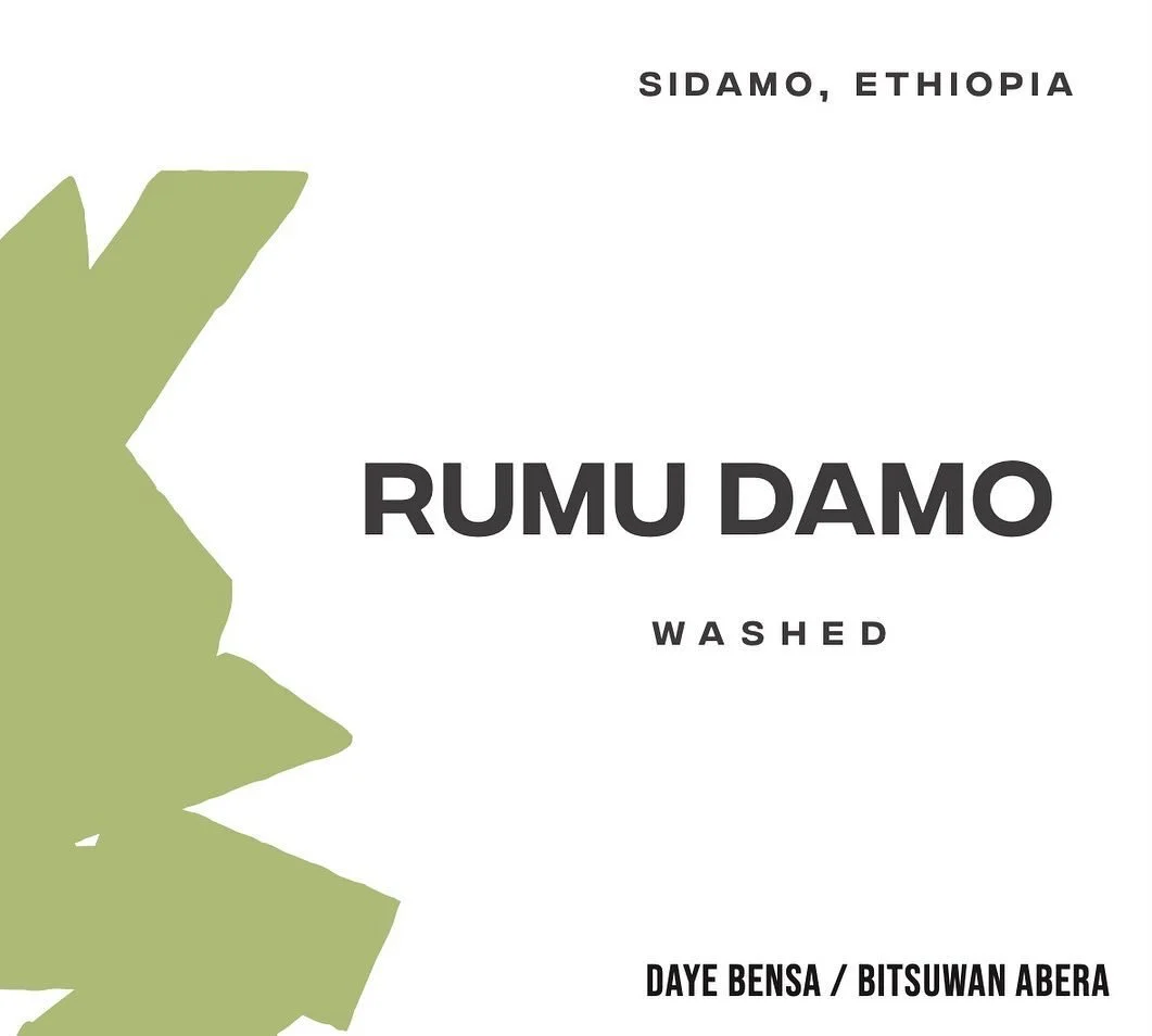 #newcoffee from Daye Bensa!  Rumu Damo washed, this site is managed by the amazing @aberabitsuwan  thanks to @michiel_at_the_coffee_quest for bringing it to Europe!  @dayebensacoffee