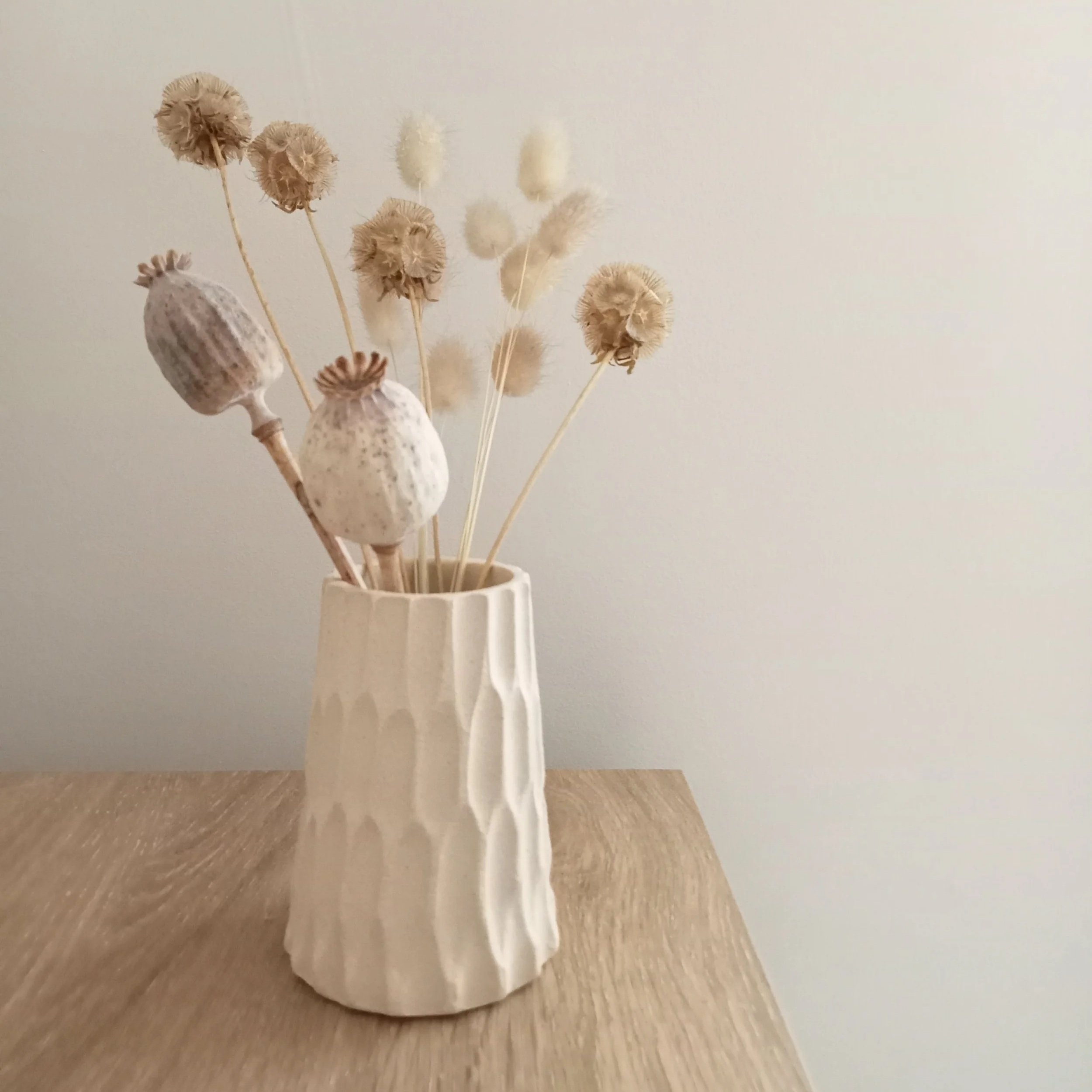 Handmade Origami carved dried flower vase