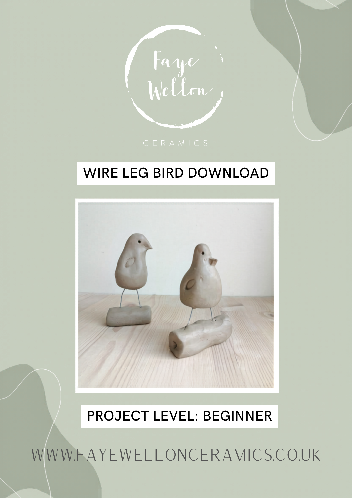 Pottery Wire Leg Bird Instructions (Download)