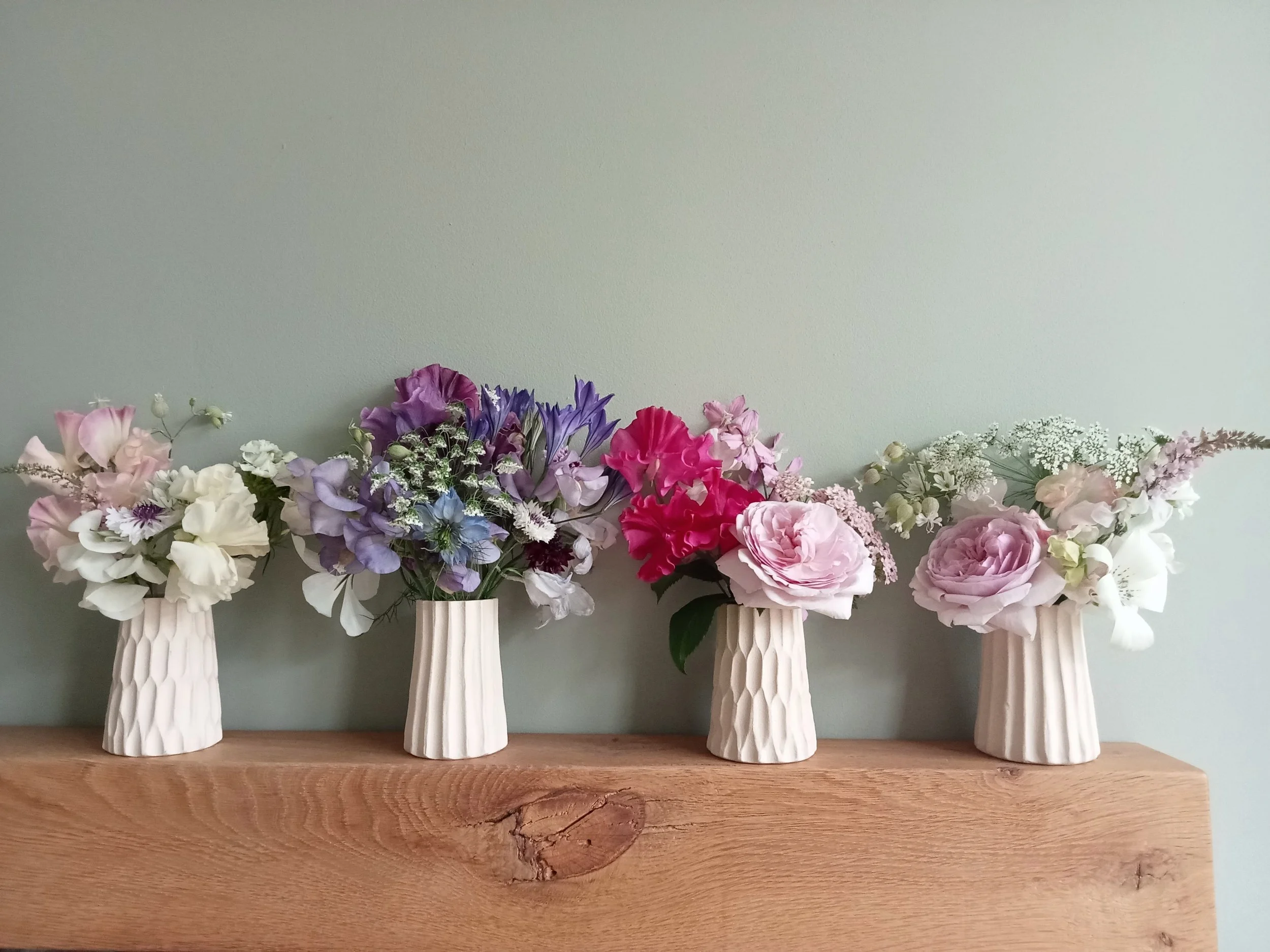 Small handmade vase collection