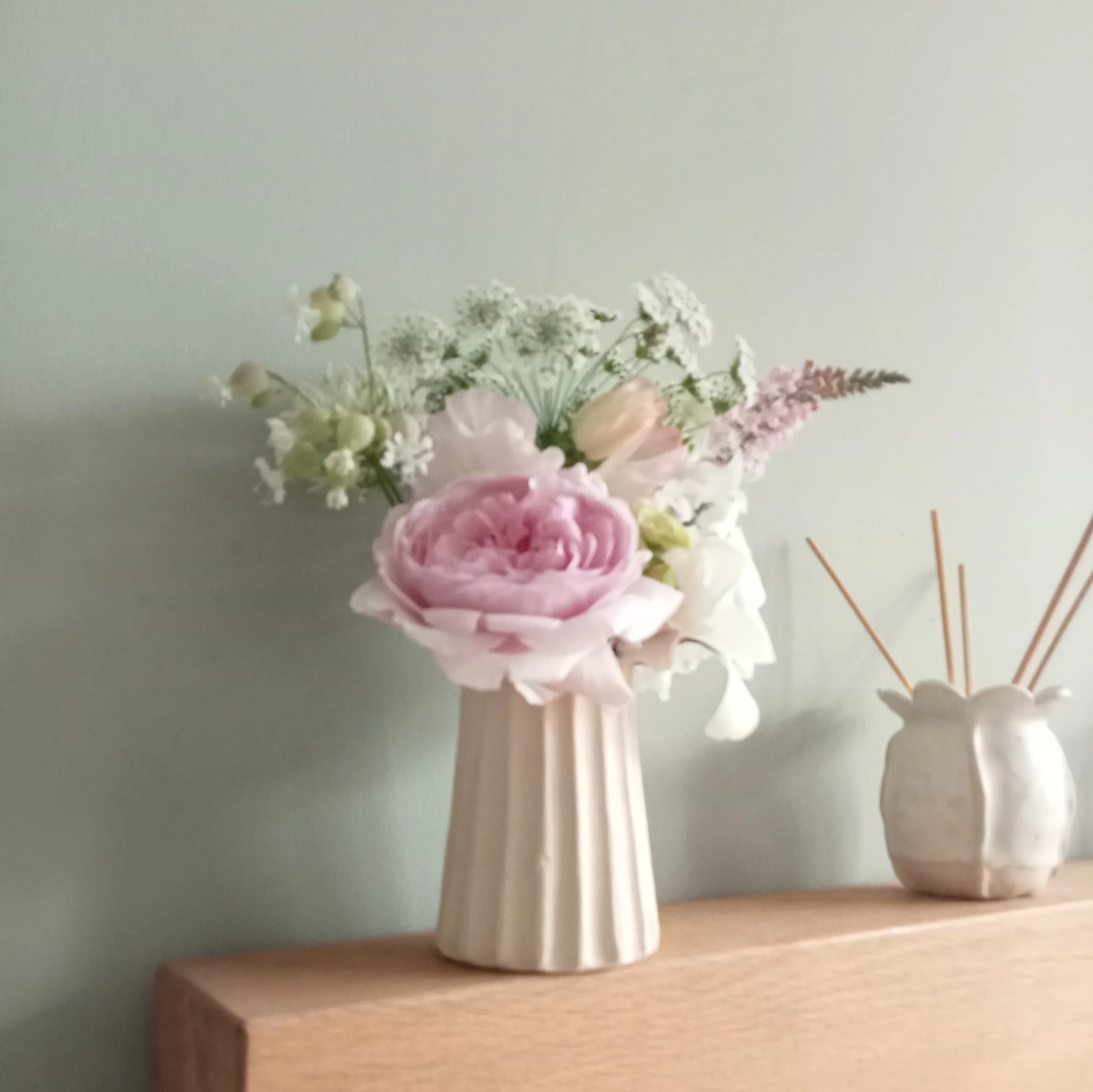 Handmade pottery stripe carved vase