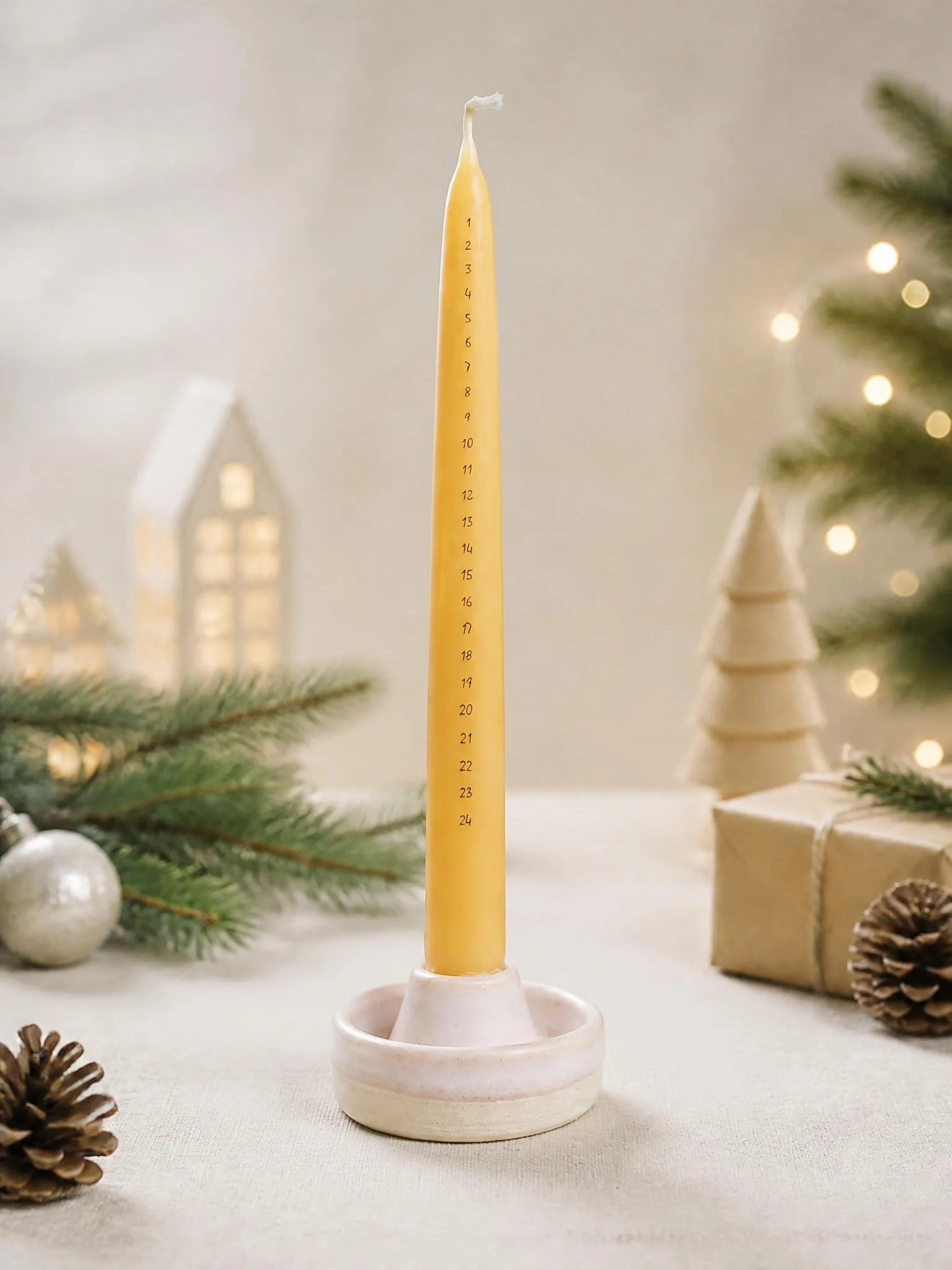 Advent Candle & Holder *PRE-ORDER*