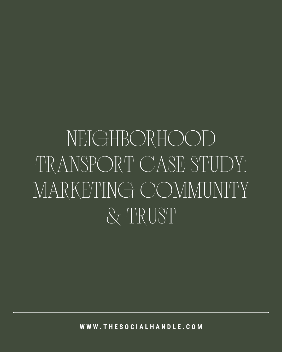 Case Study: From Transportation to Trust