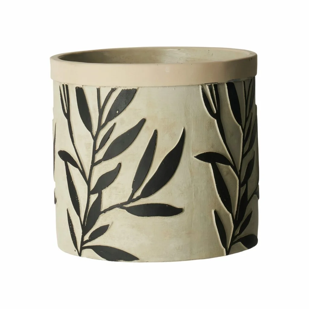 Ceramic Leaf Pattern Planter