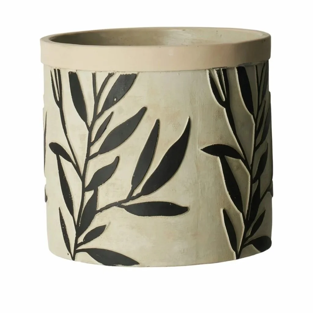 Ceramic Leaf Pattern Planter