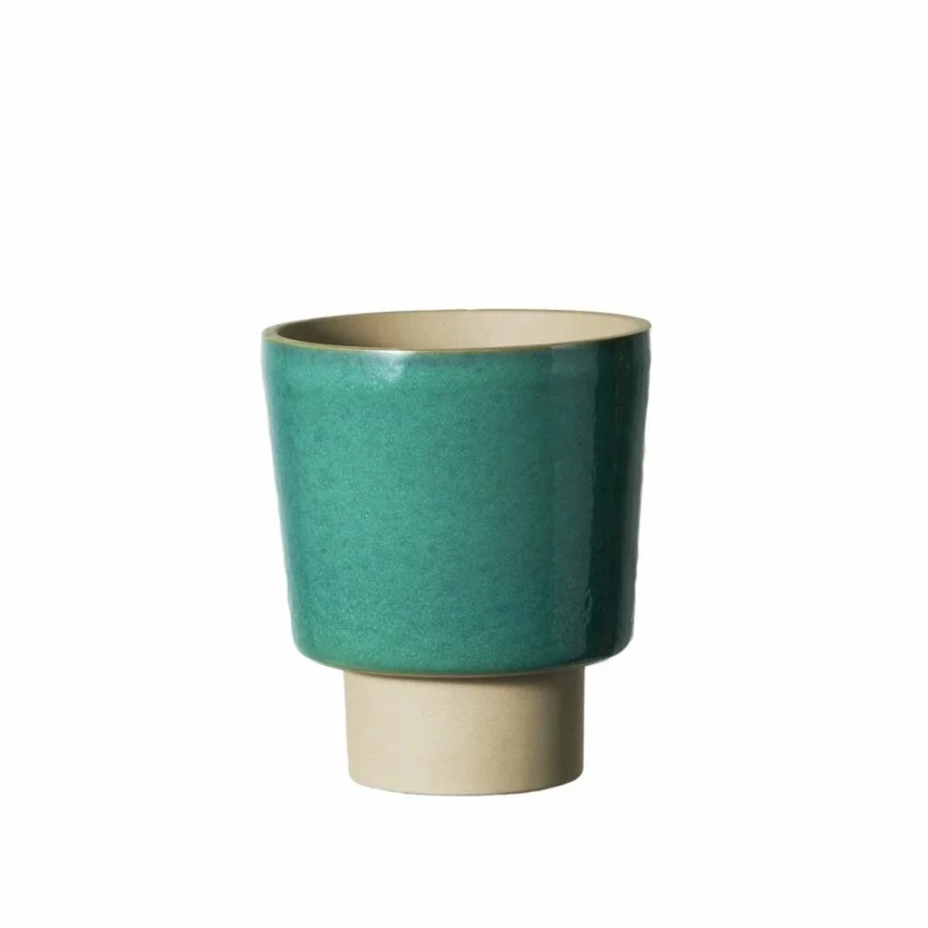 Turquoise Serenity Ceramic Planter