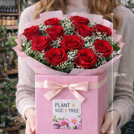 Luxurious Red Rose Gift Box