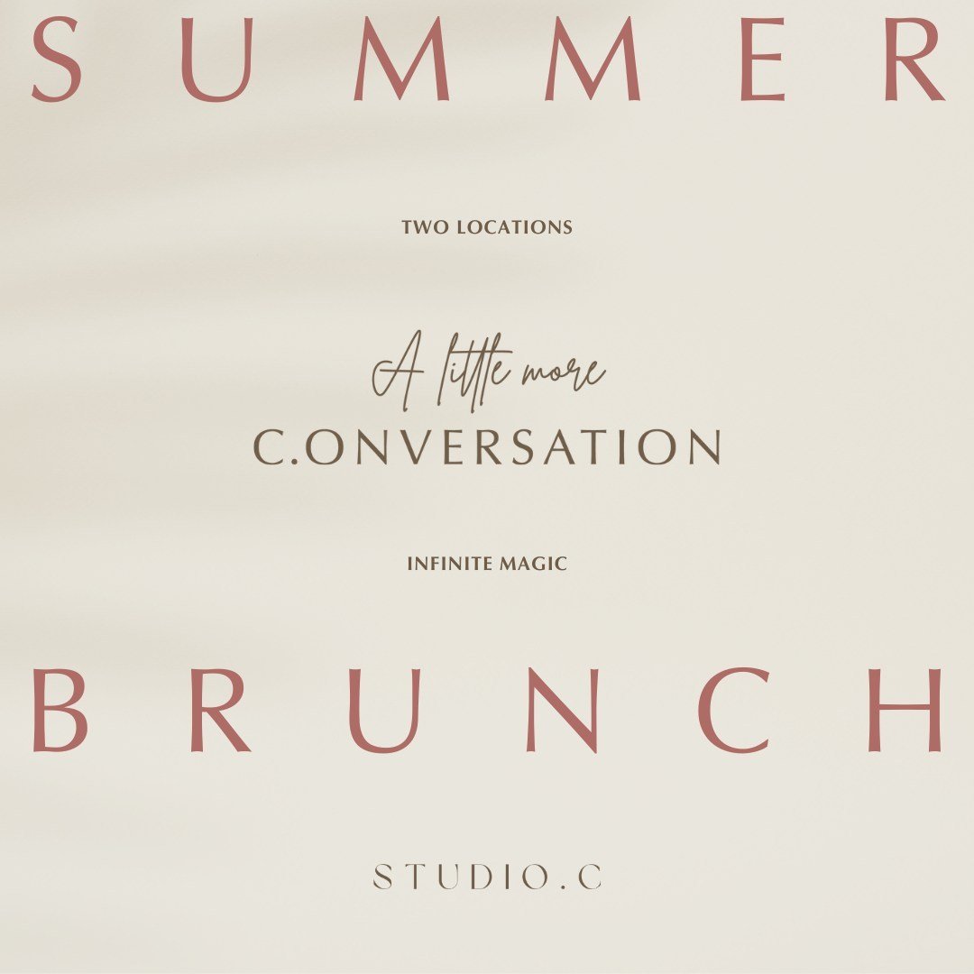 TWO locations, infinite magic 🌞⁠
⁠
After the incredible success of the International Women's Day event in March, A Little More C.onversation is back this summer for brunch in not one but two locations! ⁠
⁠
That's right, get set to brunch with women 
