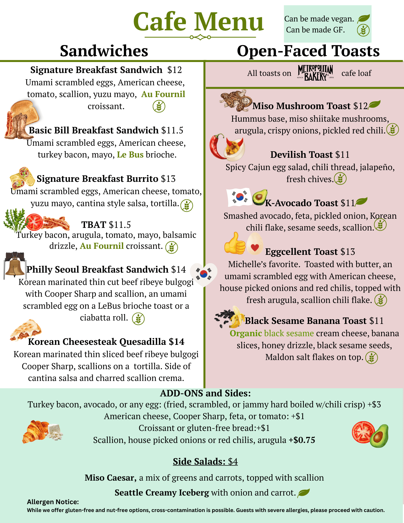 Food menu 1