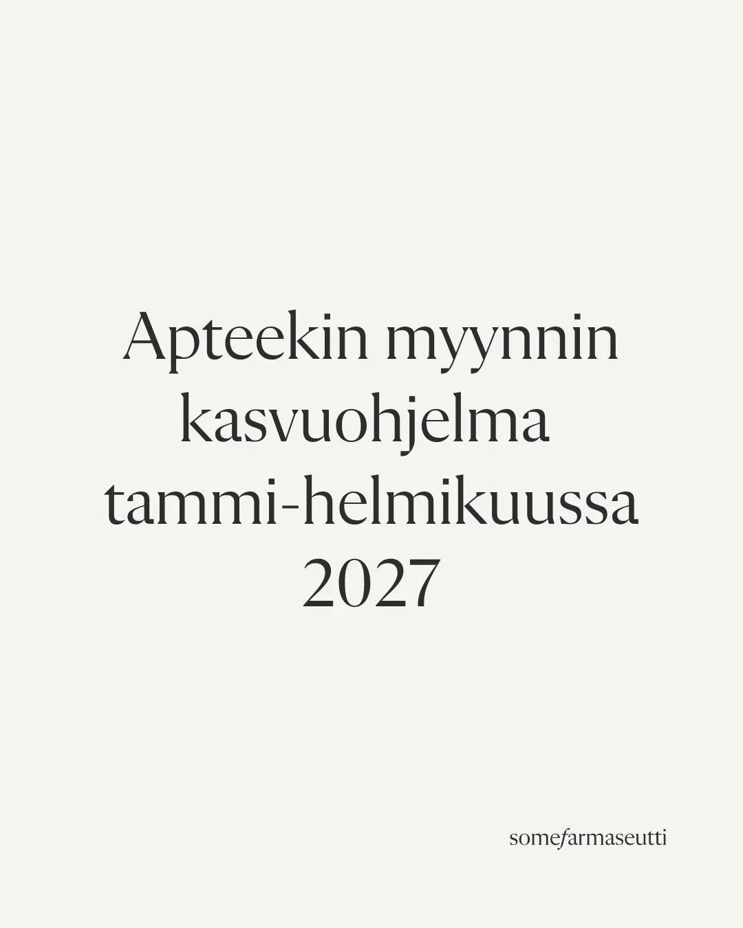 Sinulla on apteekissa hyv&auml; henkil&ouml;kunta, he palvelevat yst&auml;v&auml;llisesti, ja he ovat ammattitaitoisia.

Mutta - asiakastilanteet j&auml;&auml;v&auml;t usein helposti siihen, mit&auml; asiakas tuli itse hakemaan. Tai asiakkaan kanssa 
