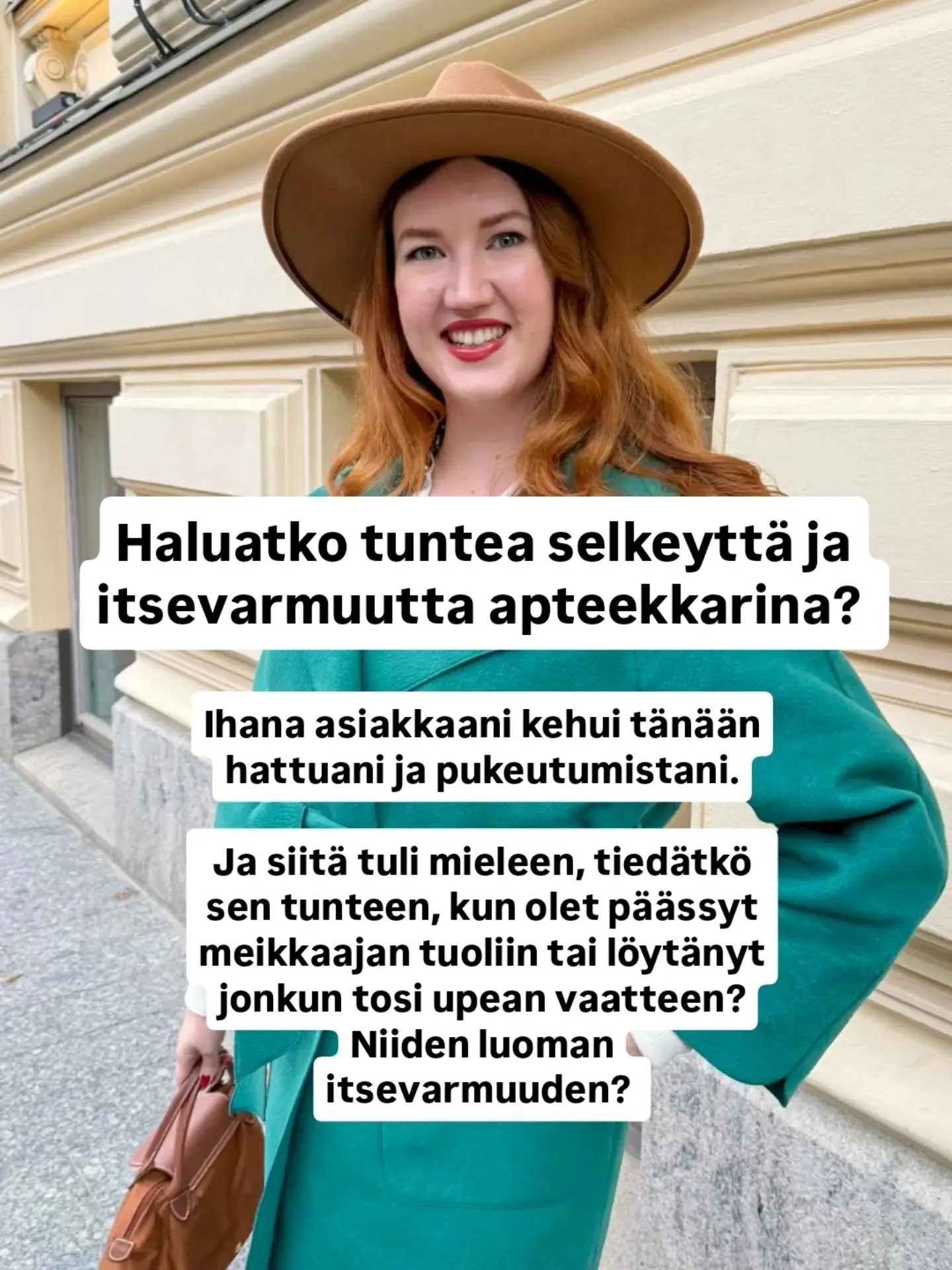 Tied&auml;tk&ouml; sen ihanan tunteen, kun onnistunut meikki, kaunis vaate tai uusi kampaus saa sinut tuntemaan itsesi erityisen hyv&auml;ksi ja itsevarmaksi? 💄💅

Juuri t&auml;m&auml;n saman tunteen haluan luoda sinulle, kun tulet henkil&ouml;kohta