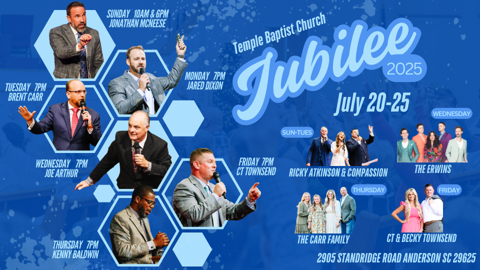 Temple Baptist Church Jubilee 2025