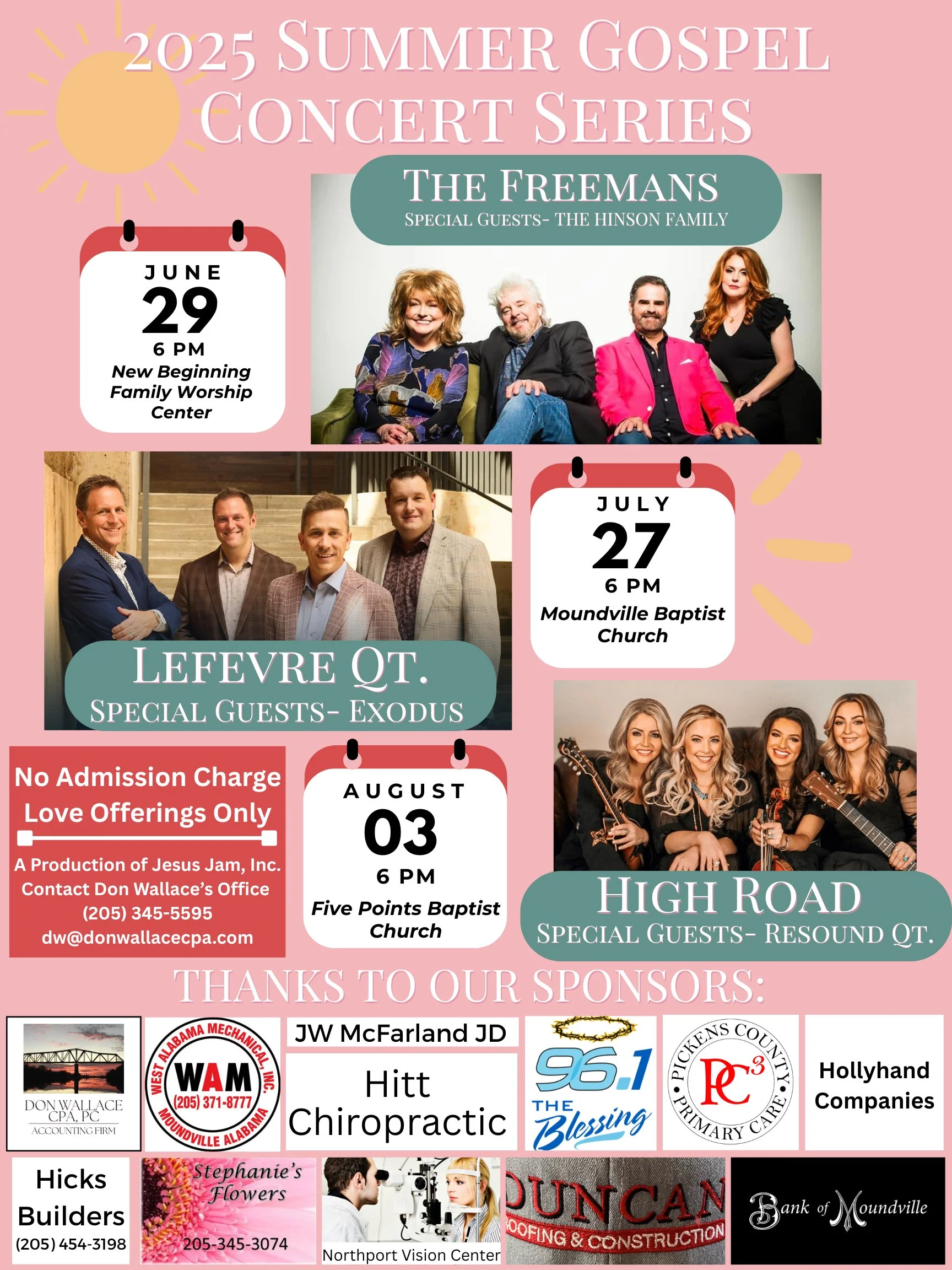 2025 Summer Gospel Concert Series