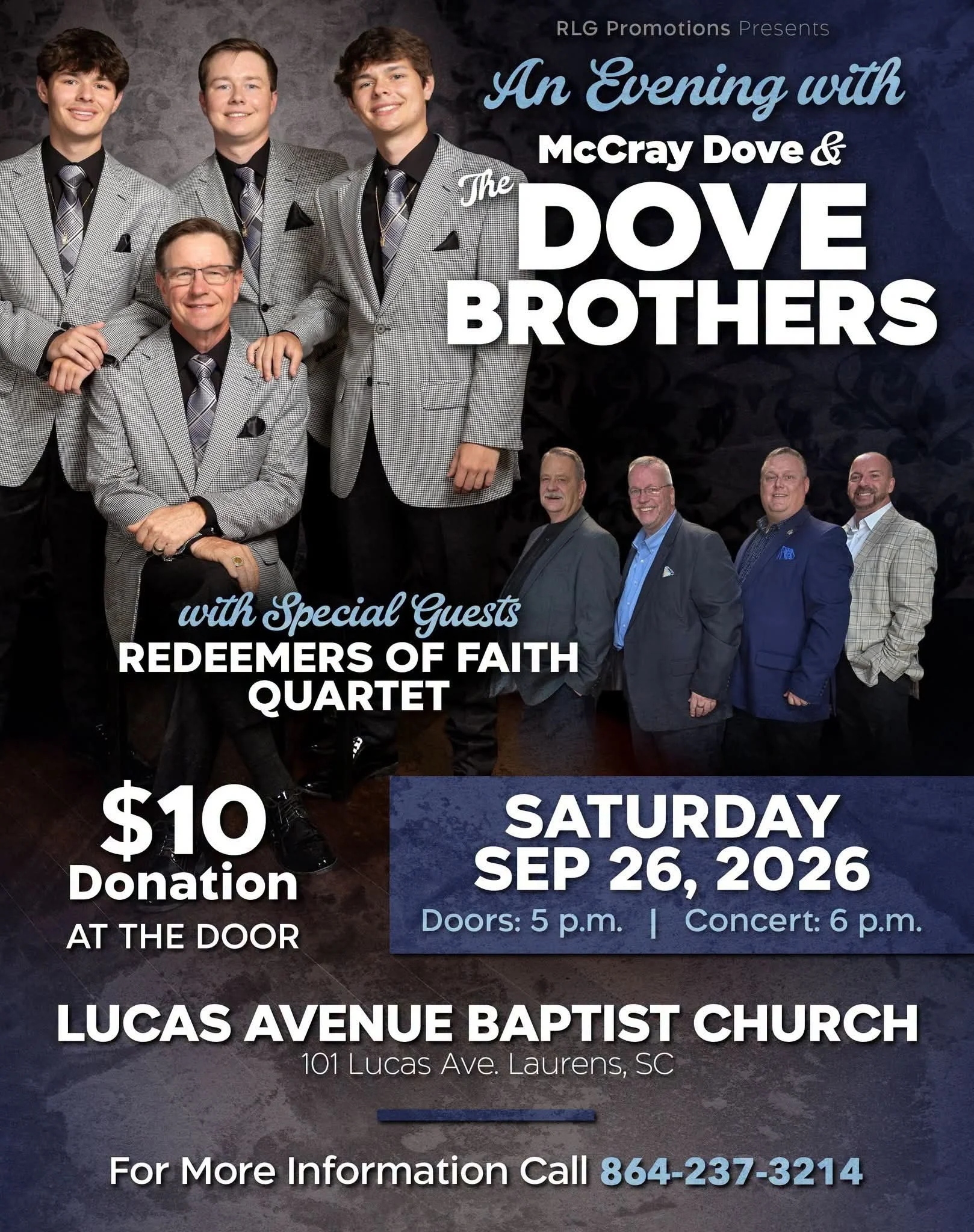 An Evening with McCray Dove & The Dove Brother