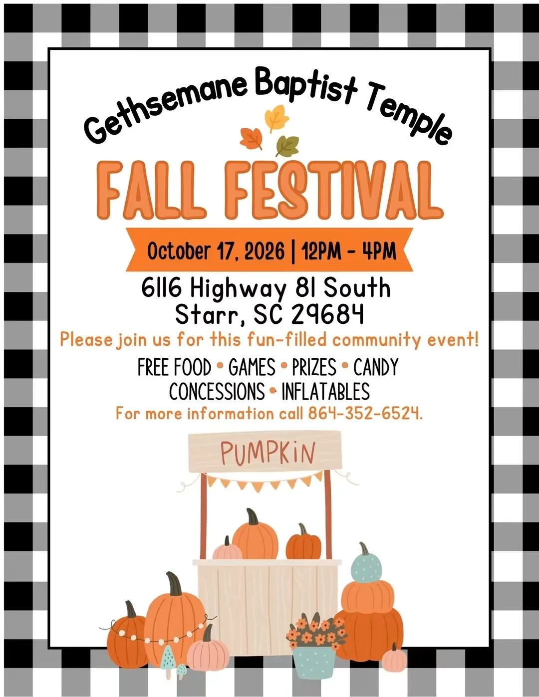 Fall Festival at Gethsemane Baptist Temple