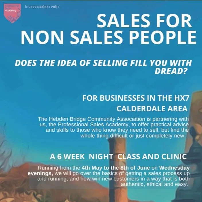 Sales for Non-Sales People - six weekly classes for businesses in HX7