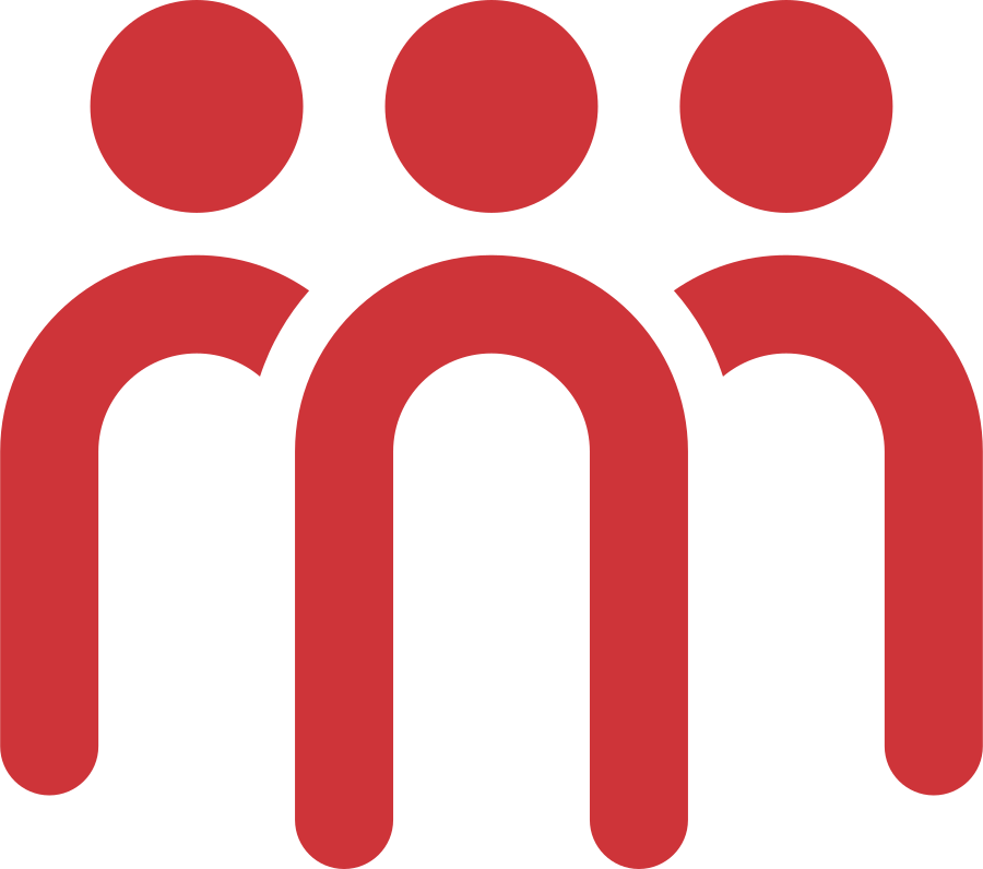 Red MCHRA logo with three stylized people standing together side by side.