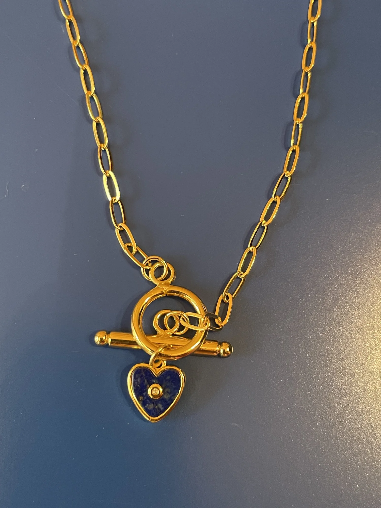 Paperclip Necklace Gold Toggle Chain Necklace TOTEM Gold