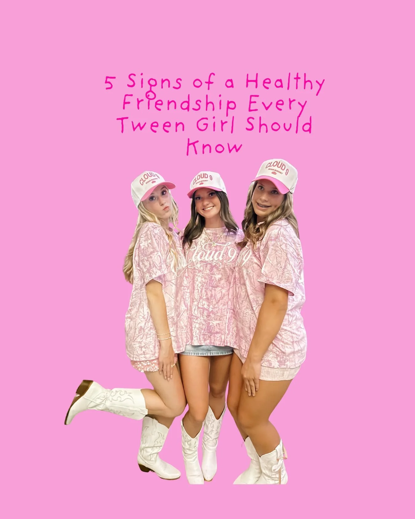 5 Signs of a Healthy Friendship Every Tween Girl Should Know

Healthy friends:

✓ Let you have other friends
✓ Celebrate your wins
✓ Respect &ldquo;no&rdquo;
✓ Don&rsquo;t require you to change
✓ Make you feel safe being yourself

#WholeHeartedGirls 