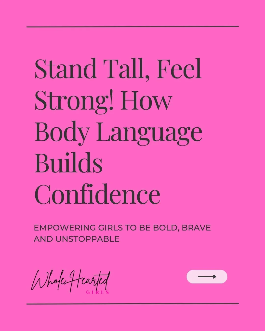 I wish every young girl knew this:

You don&rsquo;t have to FEEL confident before you do the scary thing.

Confidence comes from doing it scared. 
Trying again. 
Speaking up. 
Learning who you are. 
And realizing you can handle more than you thought.