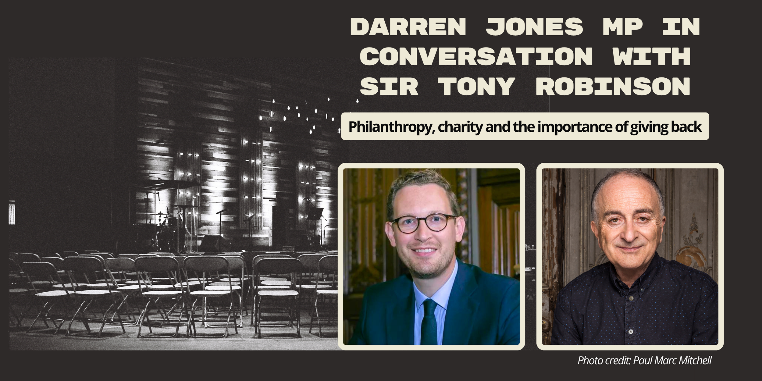 Darren Jones MP in conversation with Sir Tony Robinson