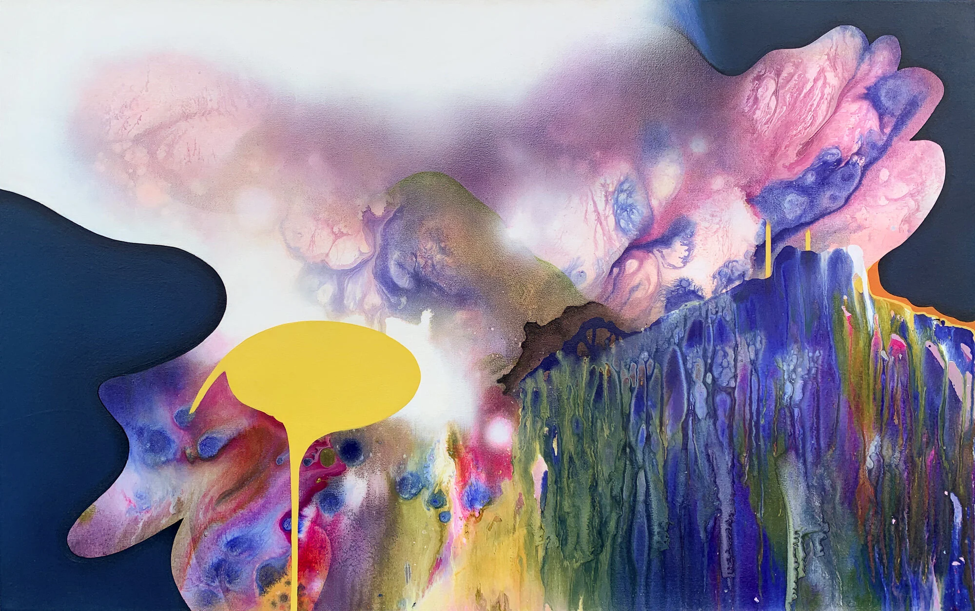 Bubbleverse © 2016 acrylic on canvas 36" x 48"