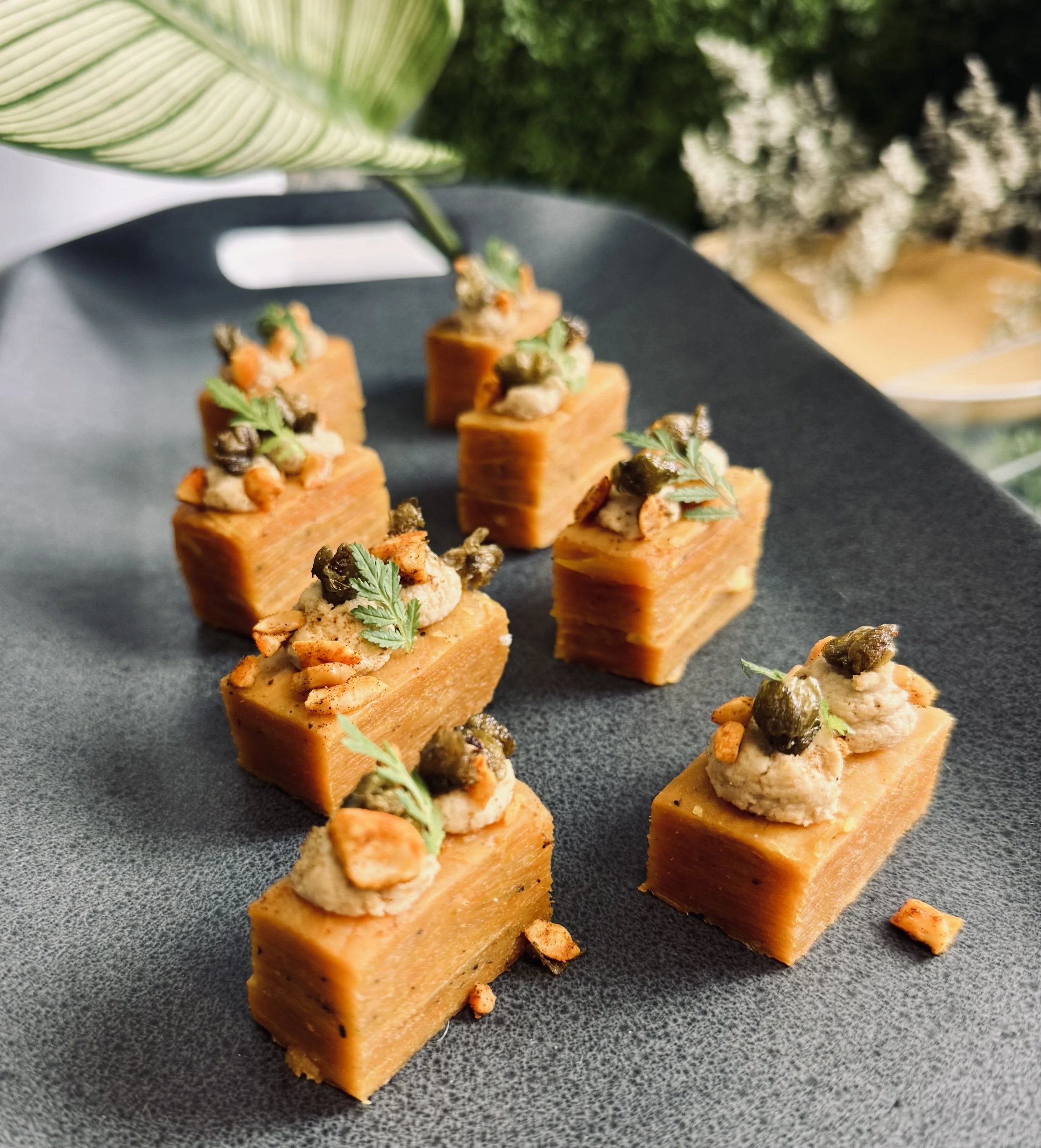 pressé de patates douces / bouchées cocktail 