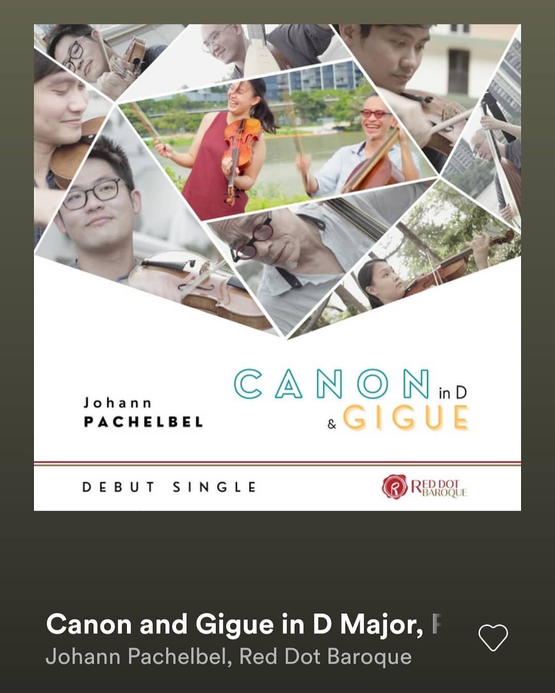 We are now on Spotify with the ever-popular Pachelbel Canon...and Gigue!! If you think you know this piece, check out our recording and you might be surprised 😉

Also, don't miss the MV coming your way at 8pm tomorrow!!! 🎥🎬🤟

#reddotbaroque #baro