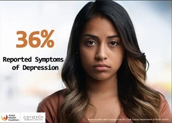 In 2024, we conducted a mental health survey for suburban Cook County residents in partnership with the Asian Health Coalition. We found that 36% of Latinx survey participants reported symptoms of depression. For more information on mental health res