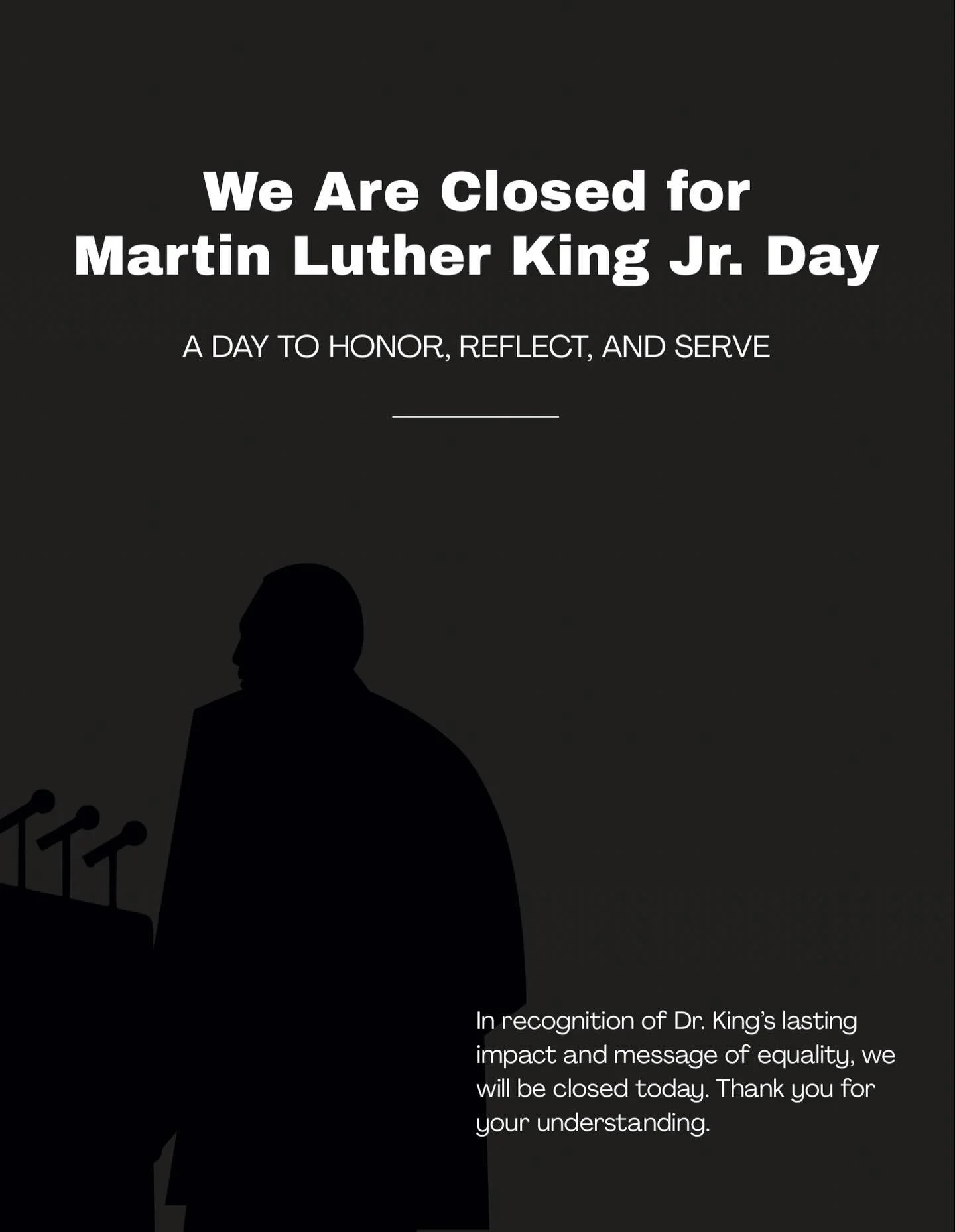 Corazon Community Services will be closed this Monday in observance of MLK day.