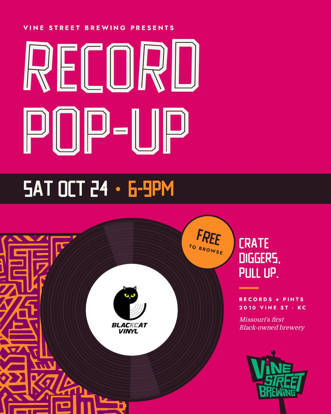 BlacKCat Vinyl record pop-up