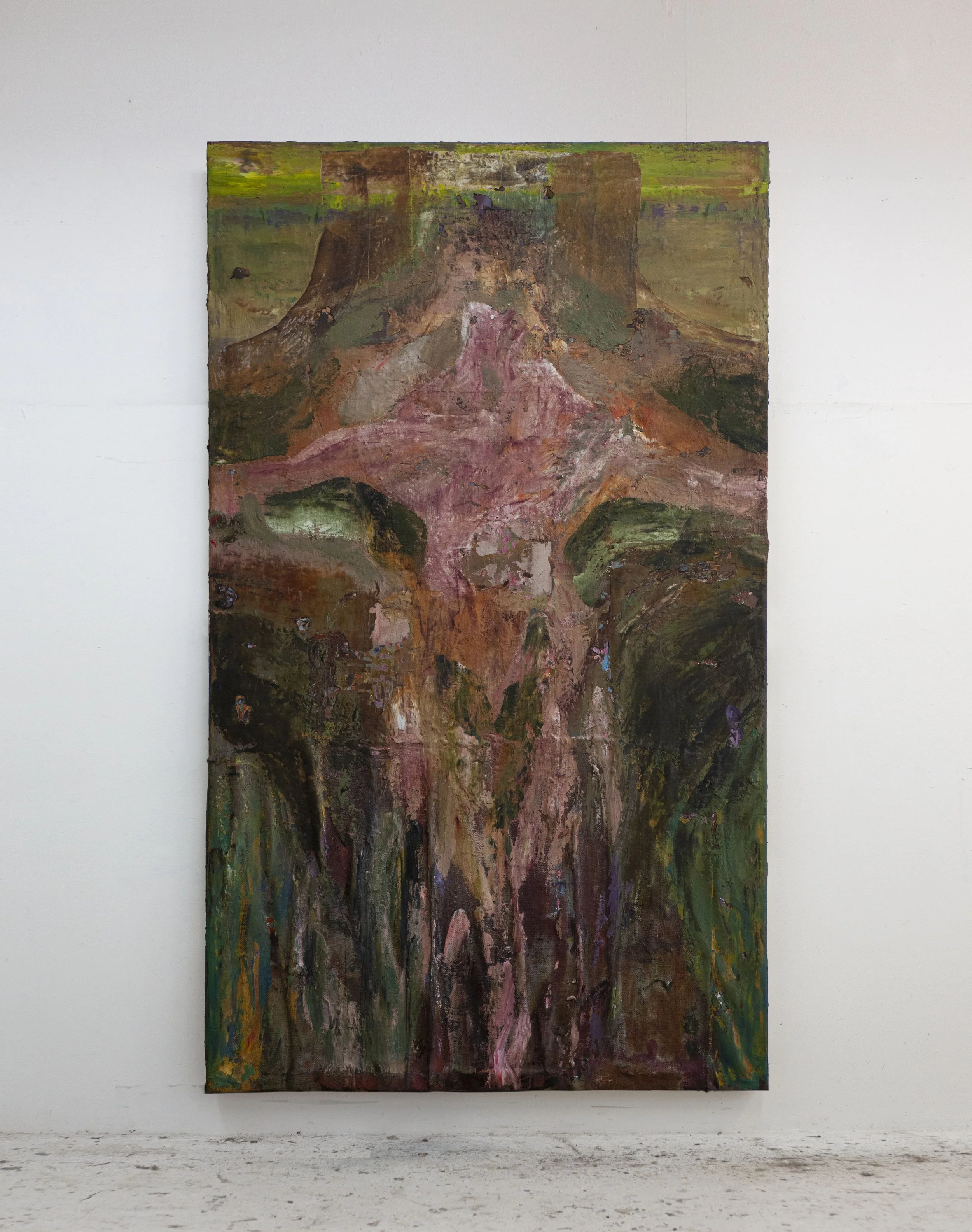 Archaic Brother | Mixed Media on Canvas, Linen, and Burlap | 82 x 47 in. |2022