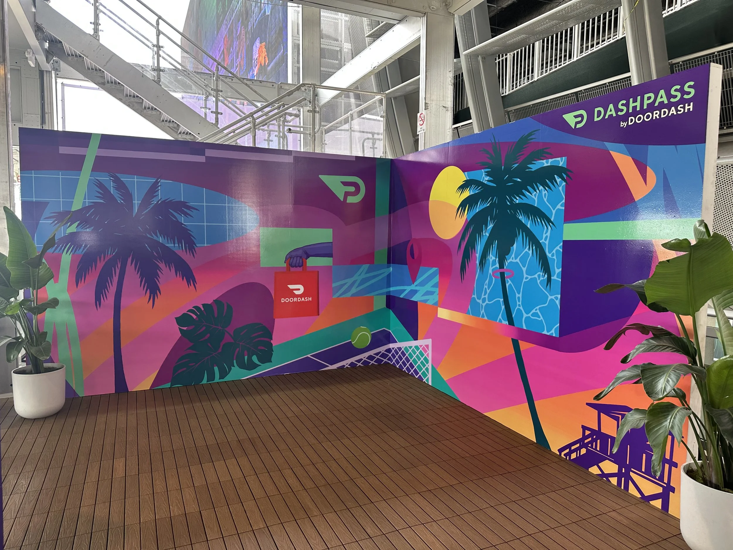 2025 Digital Mural Design, DoorDash, DashPass, Miami Open, Miami, FL